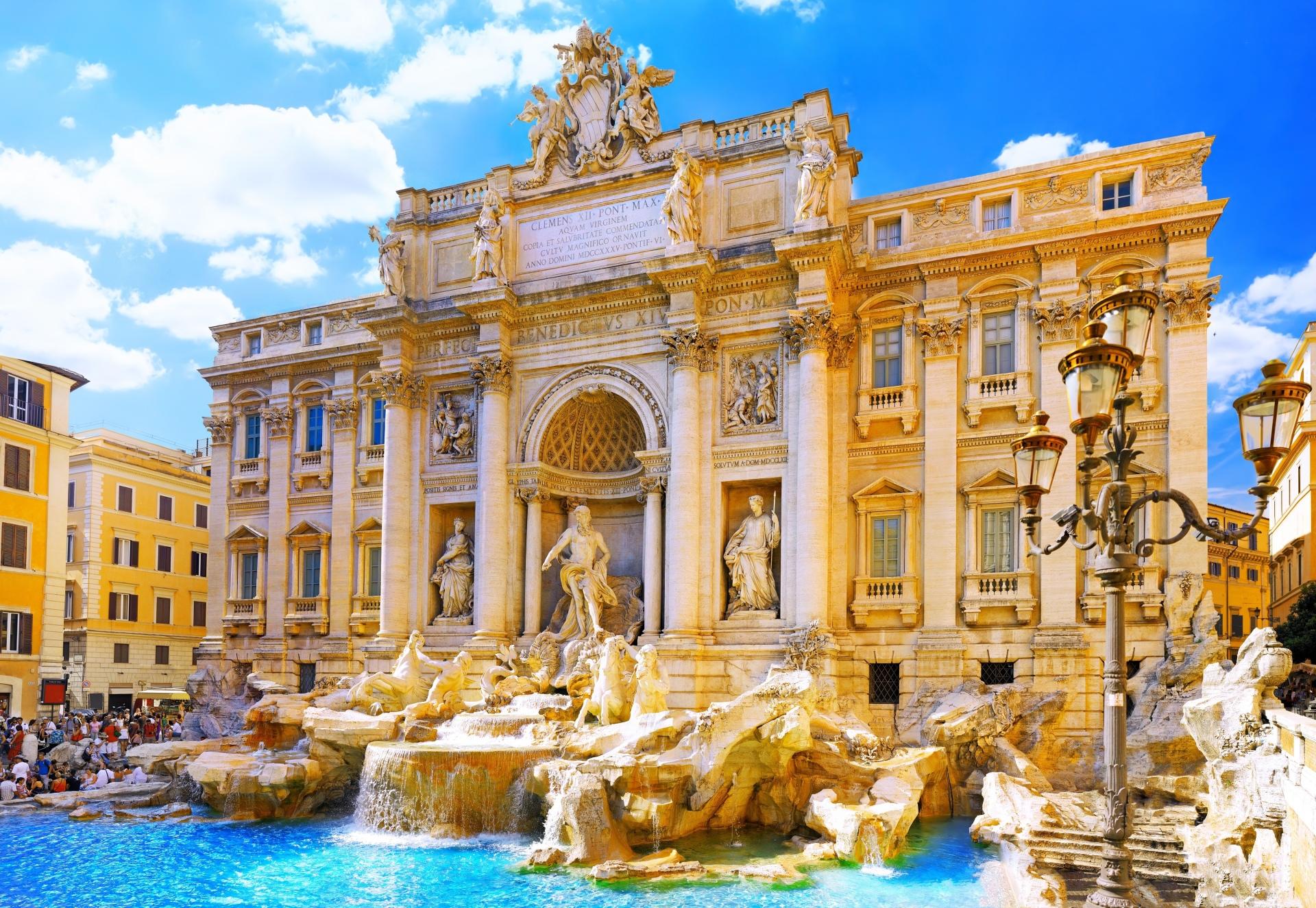 Trevi Fountain at 640 x 960 iPhone 4 size wallpapers HD quality