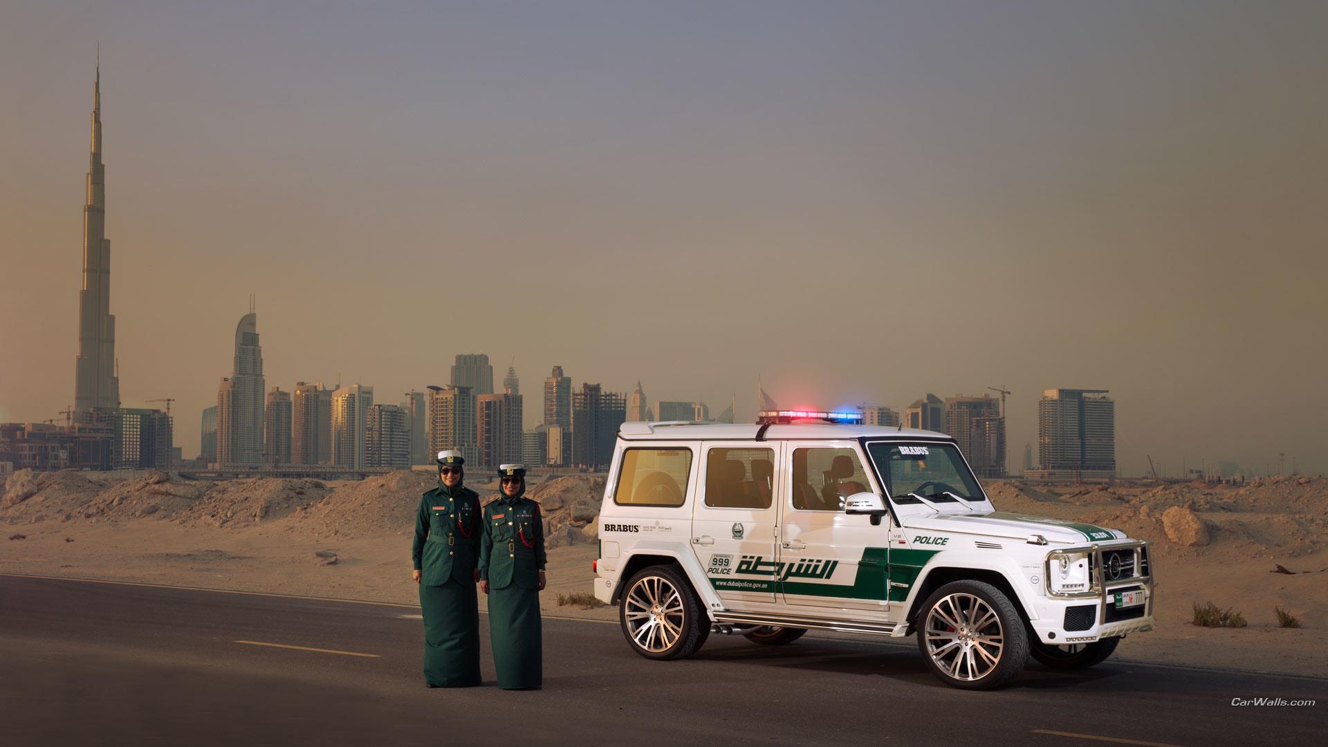 2013 Brabus B63S 700 Widestar Dubai Police Edition at 750 x 1334 iPhone 6 size wallpapers HD quality