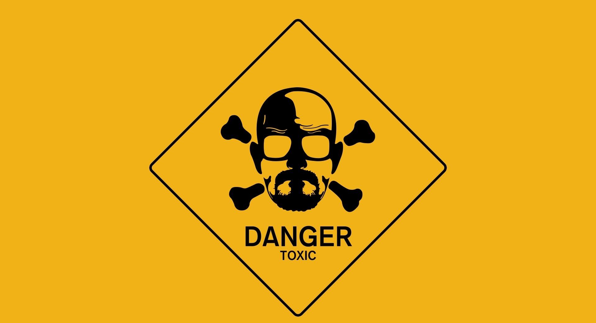 Breaking Bad Walt Danger Toxic Sign at 1024 x 768 size wallpapers HD quality