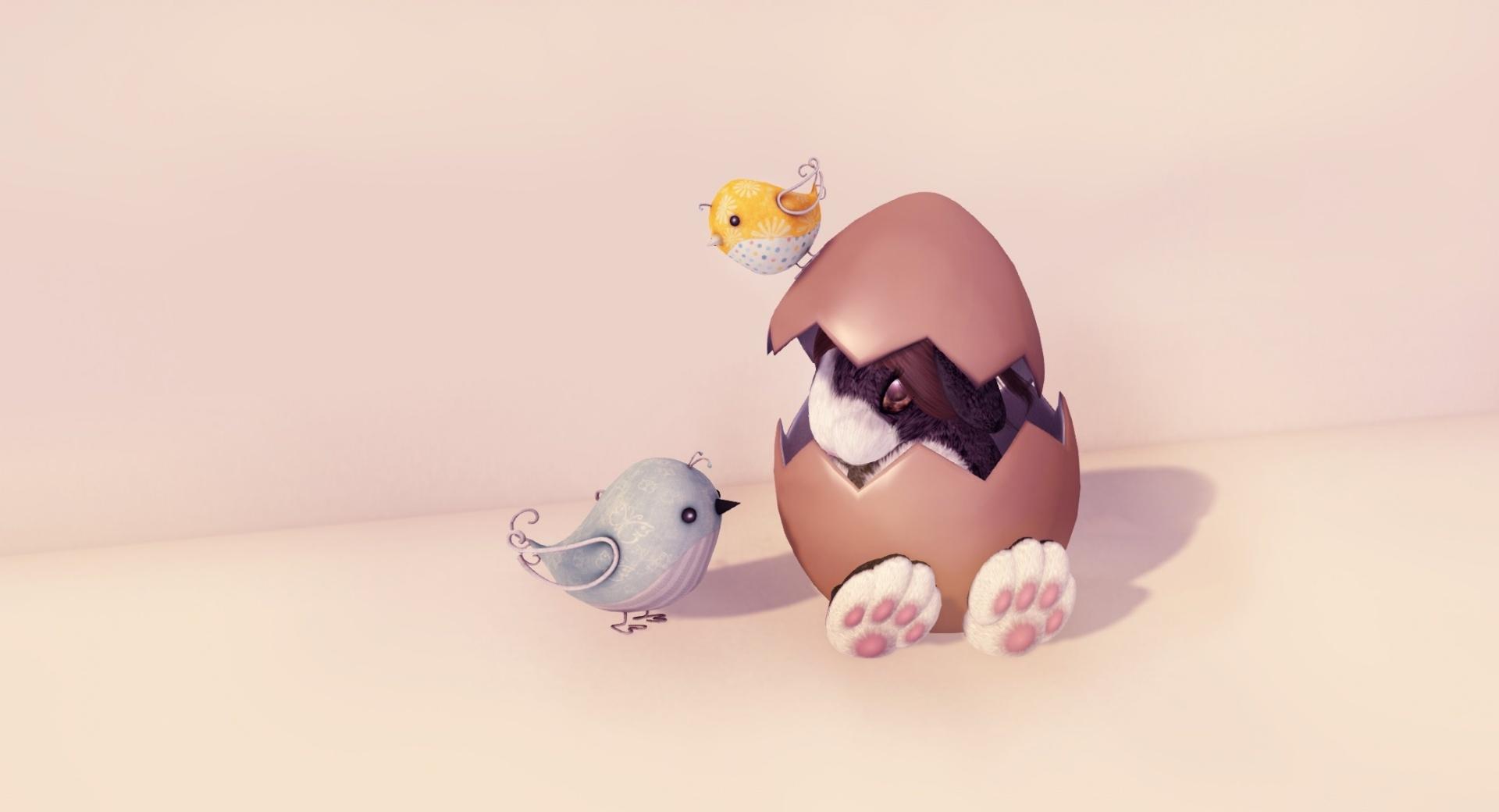Easter Egg Bunny at 1600 x 1200 size wallpapers HD quality