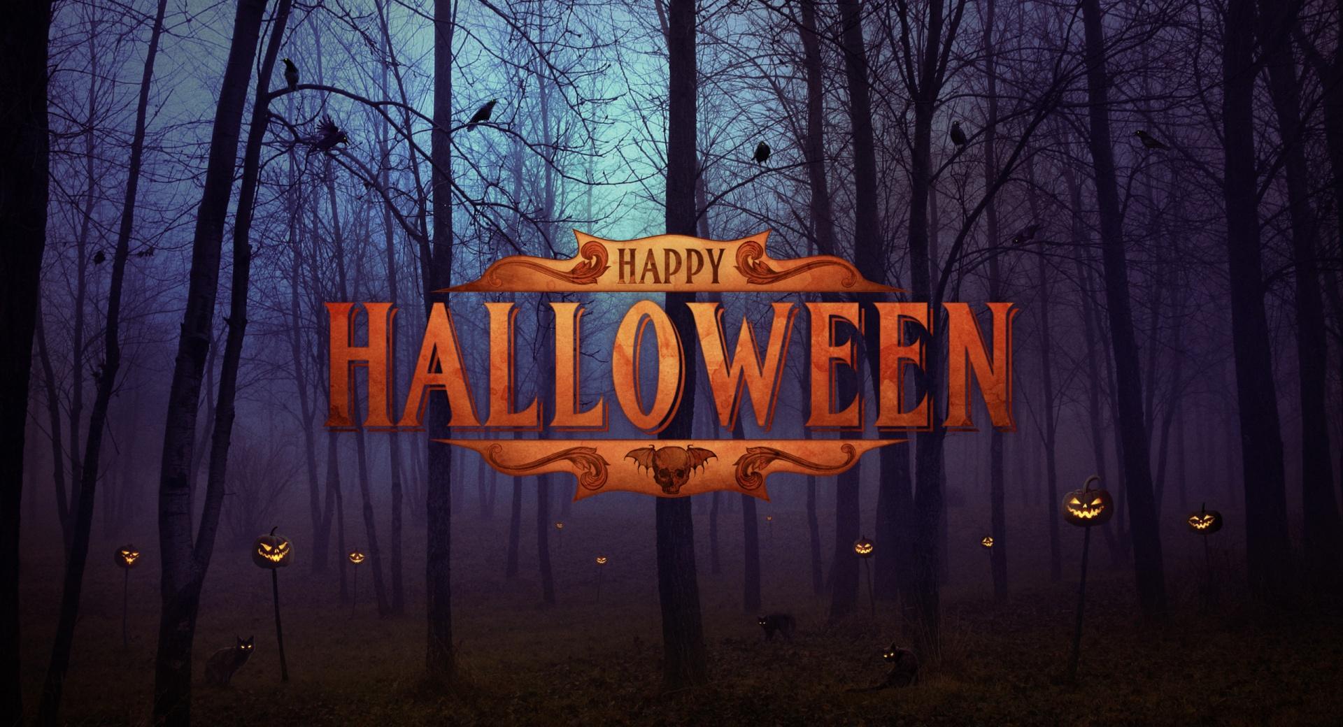 Happy Halloween 2014 at 2048 x 2048 iPad size wallpapers HD quality