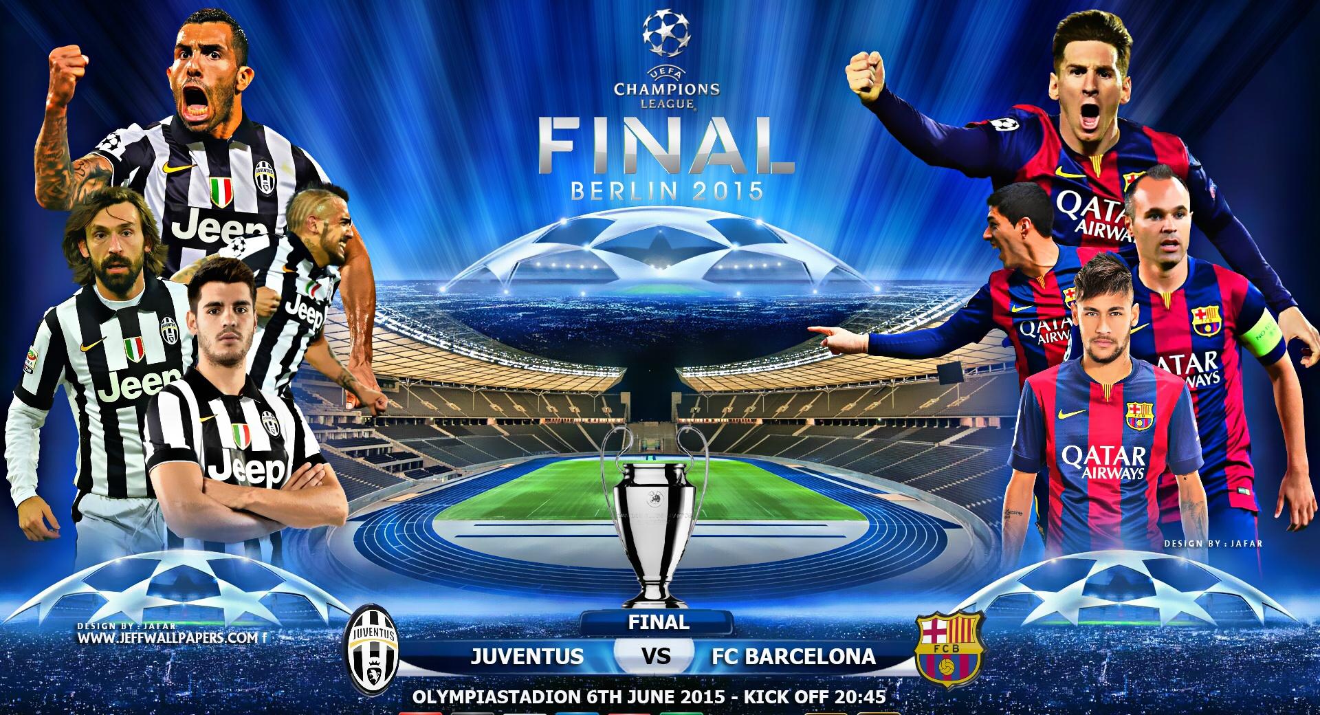 JUVENTUS - FC BARCELONA CHAMPIONS LEAGUE FINAL at 1024 x 1024 iPad size wallpapers HD quality