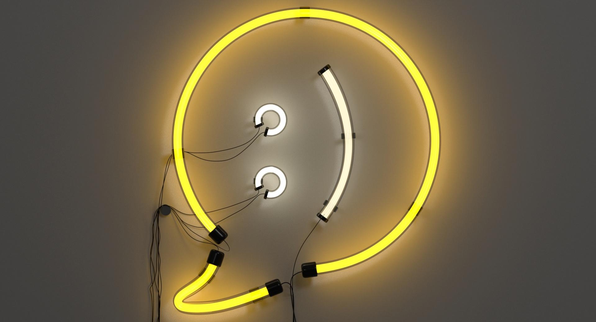 Neon Smiley at 640 x 1136 iPhone 5 size wallpapers HD quality