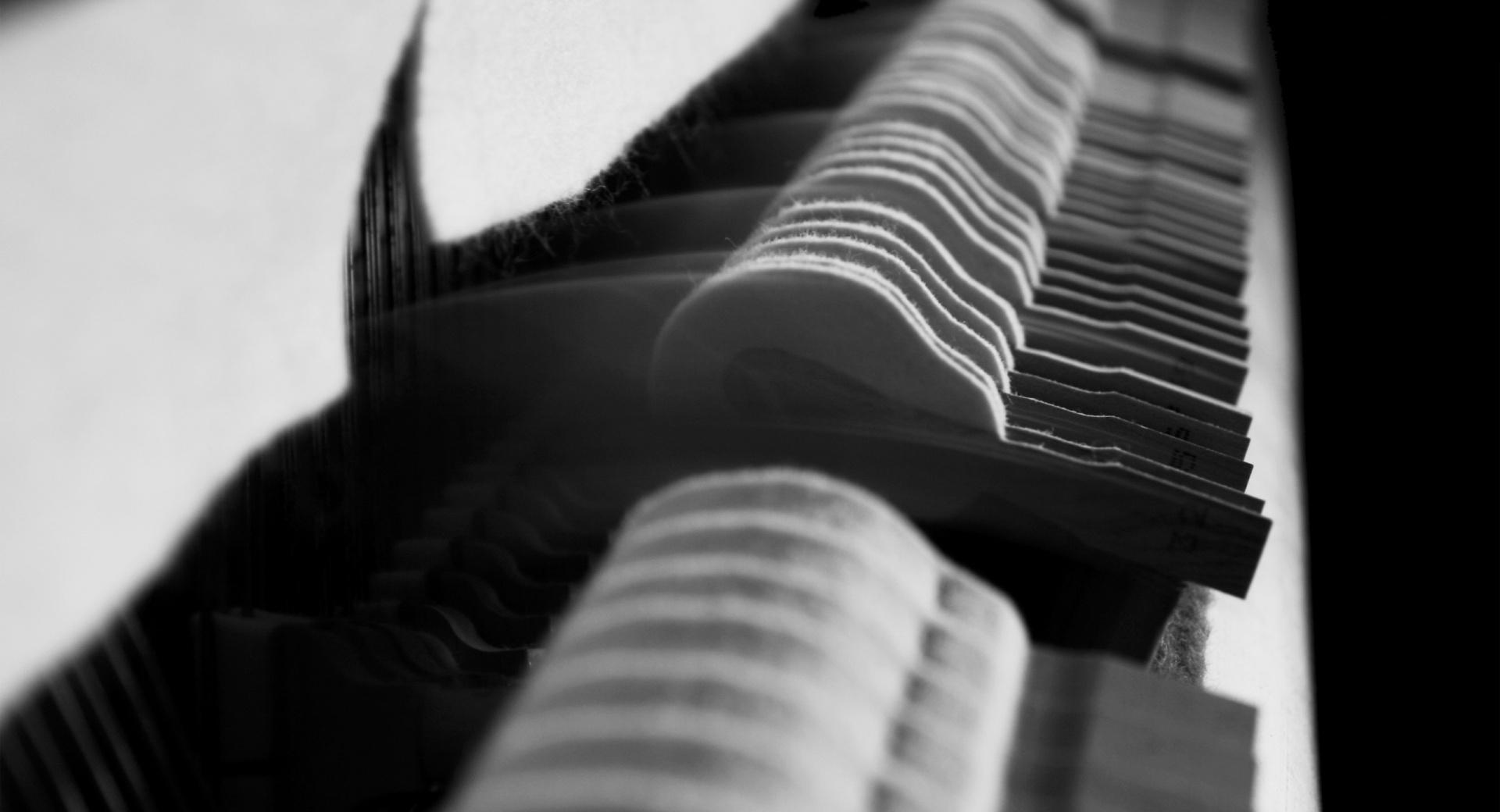 Piano Hammers Close-Up at 640 x 1136 iPhone 5 size wallpapers HD quality