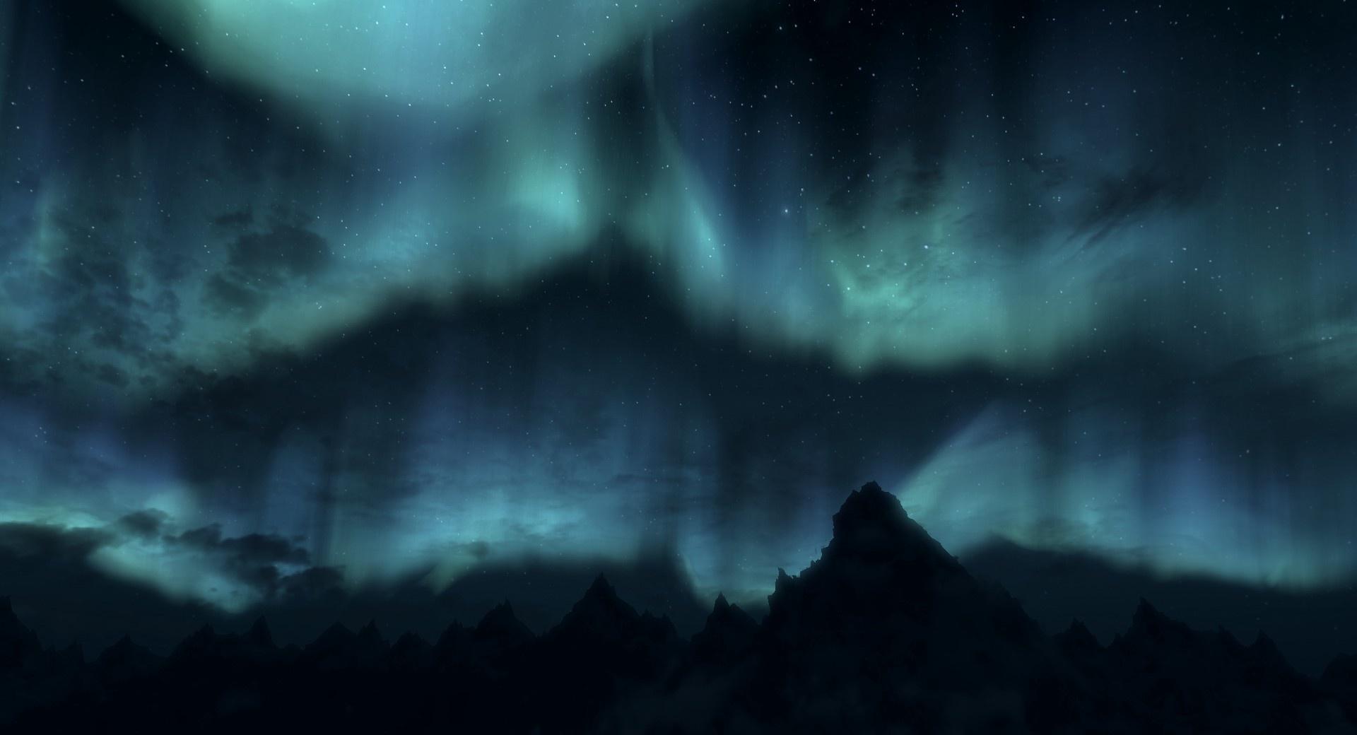 Skyrim Night at 640 x 1136 iPhone 5 size wallpapers HD quality