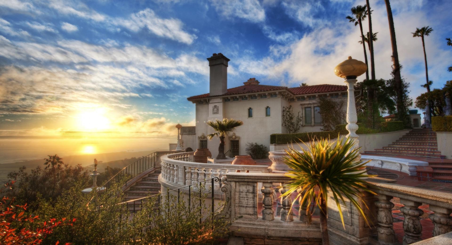 Sunset At Hearst Estate at 1600 x 1200 size wallpapers HD quality