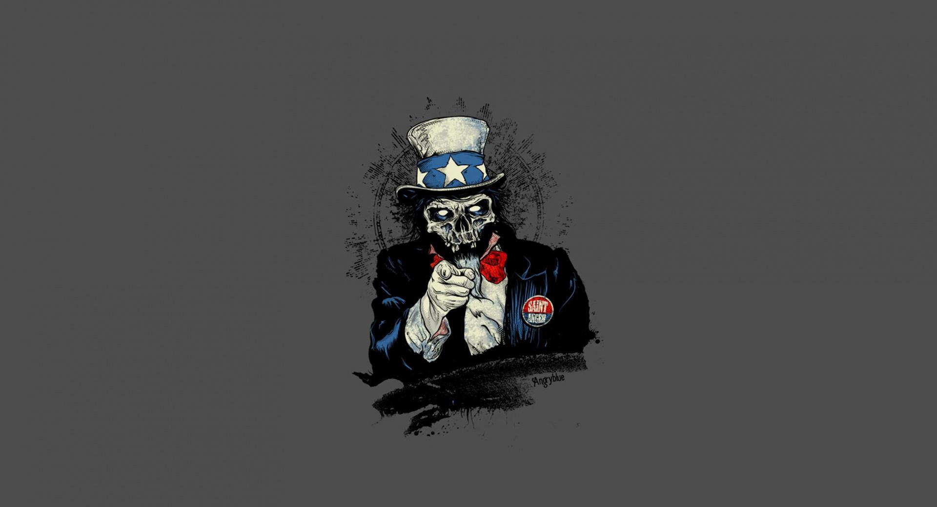 Uncle Sam Zombie at 1600 x 1200 size wallpapers HD quality