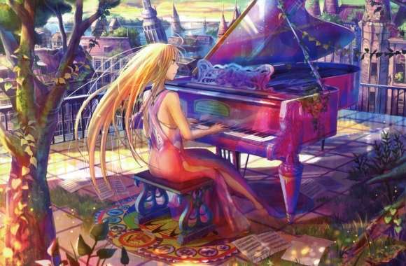 Fuji Choko Playing Piano wallpapers hd quality