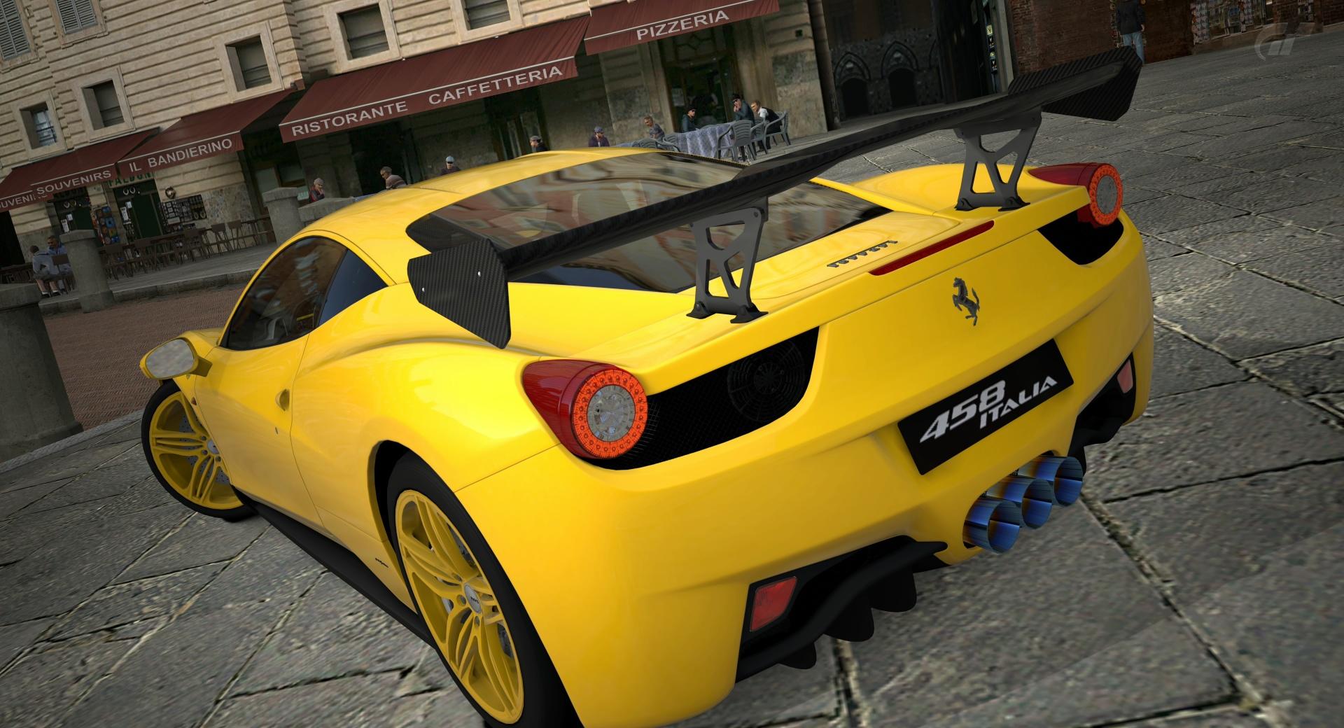 458 Italia Matte Yellow at 1024 x 1024 iPad size wallpapers HD quality