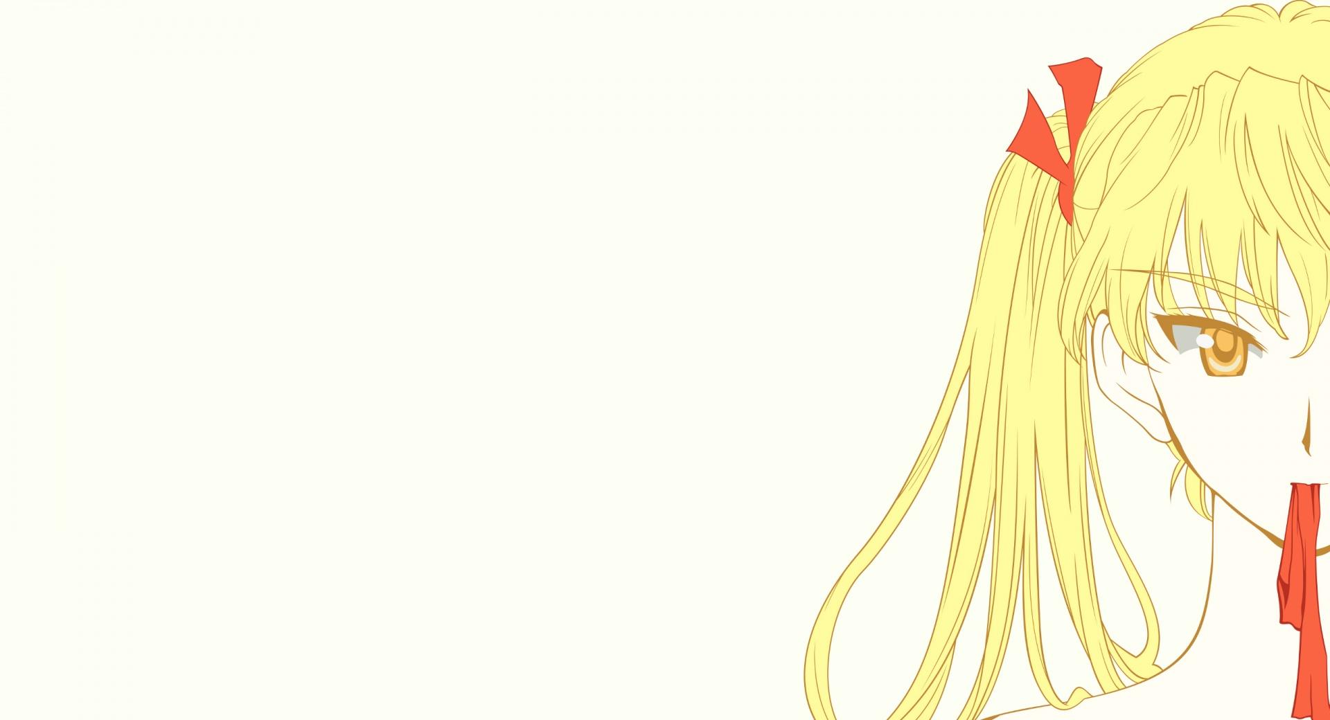 Anime Girl With Ribbon at 640 x 960 iPhone 4 size wallpapers HD quality