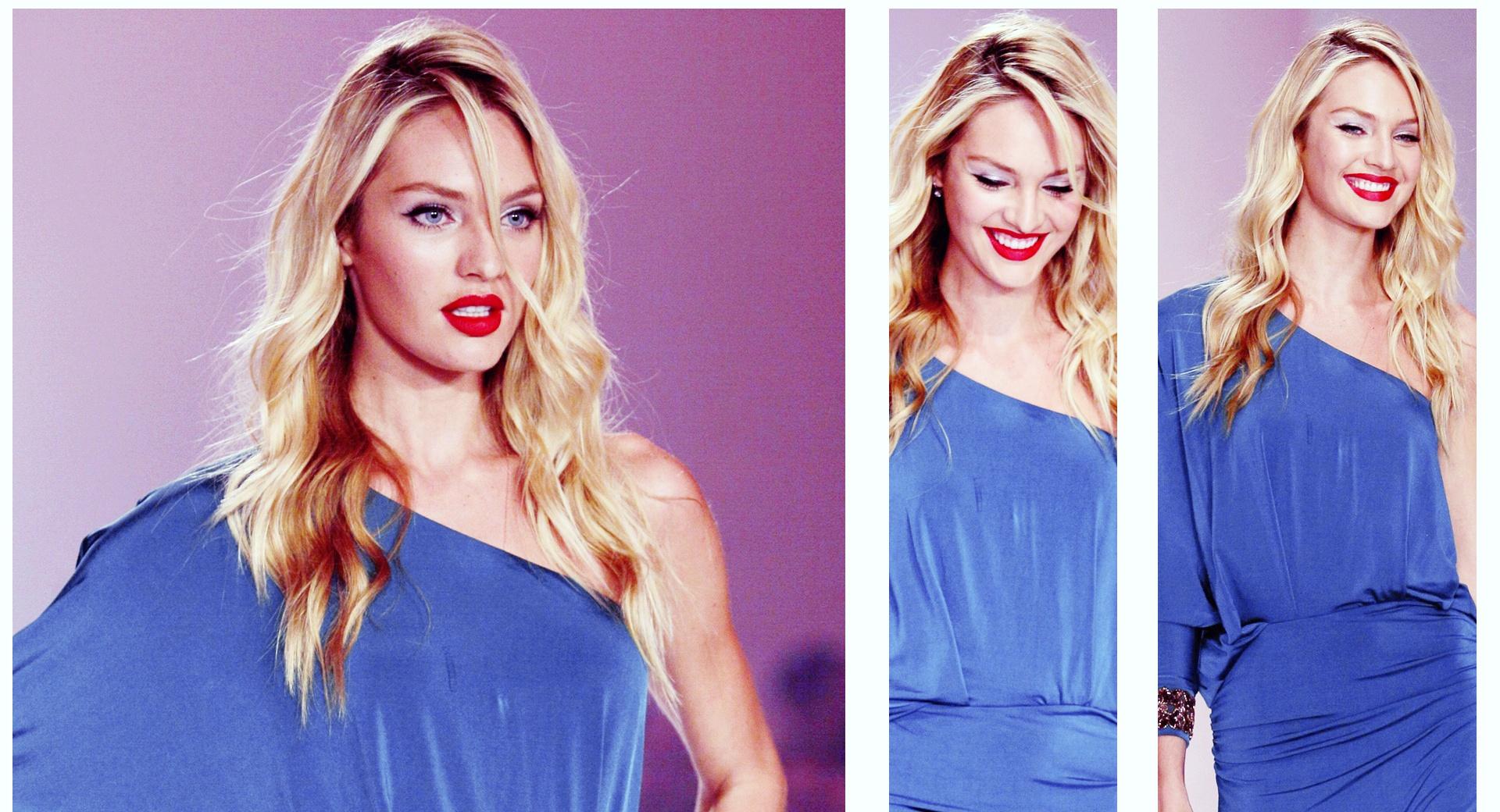 Candice Swanepoel In A Blue Dress at 750 x 1334 iPhone 6 size wallpapers HD quality