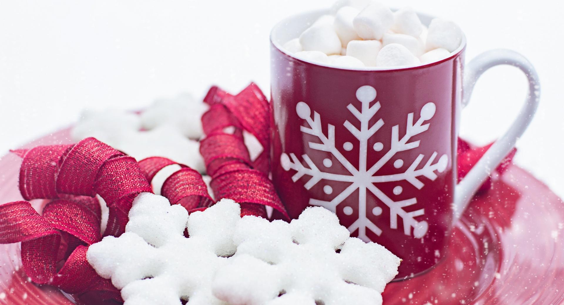 Christmas Hot Chocolate Mug, Winter wallpapers HD quality