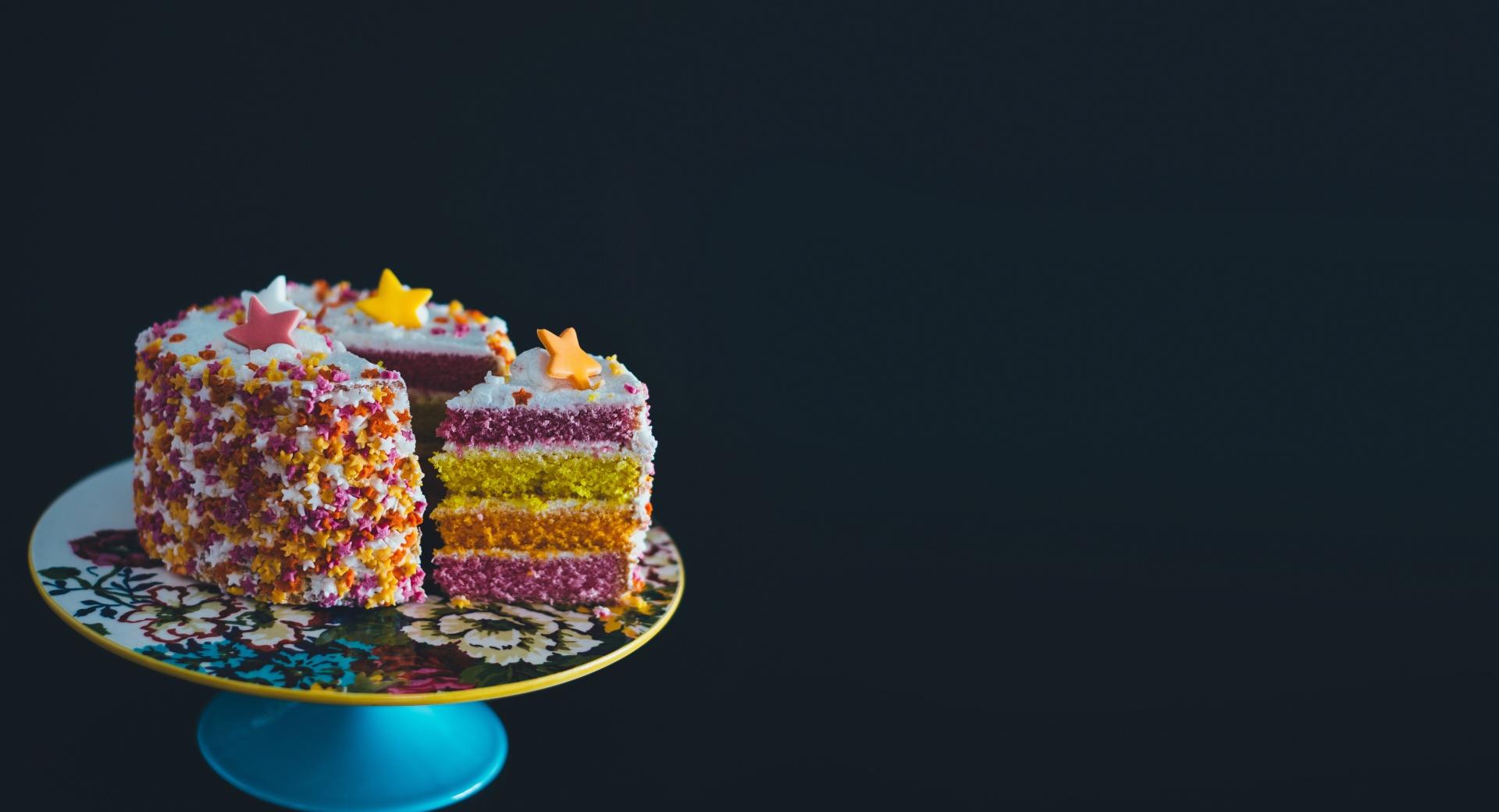 Colorful Birthday Cake at 1024 x 768 size wallpapers HD quality