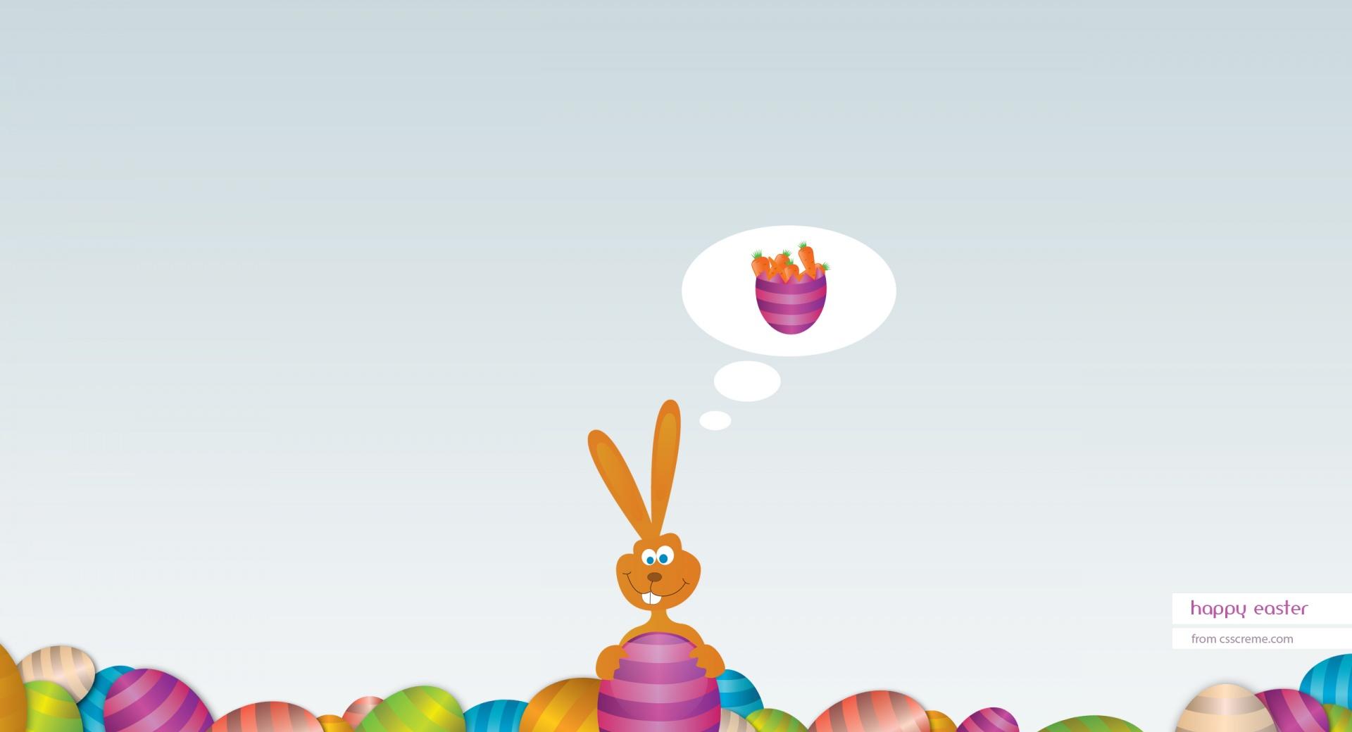 Easter Bunny Happy Easter at 320 x 480 iPhone size wallpapers HD quality