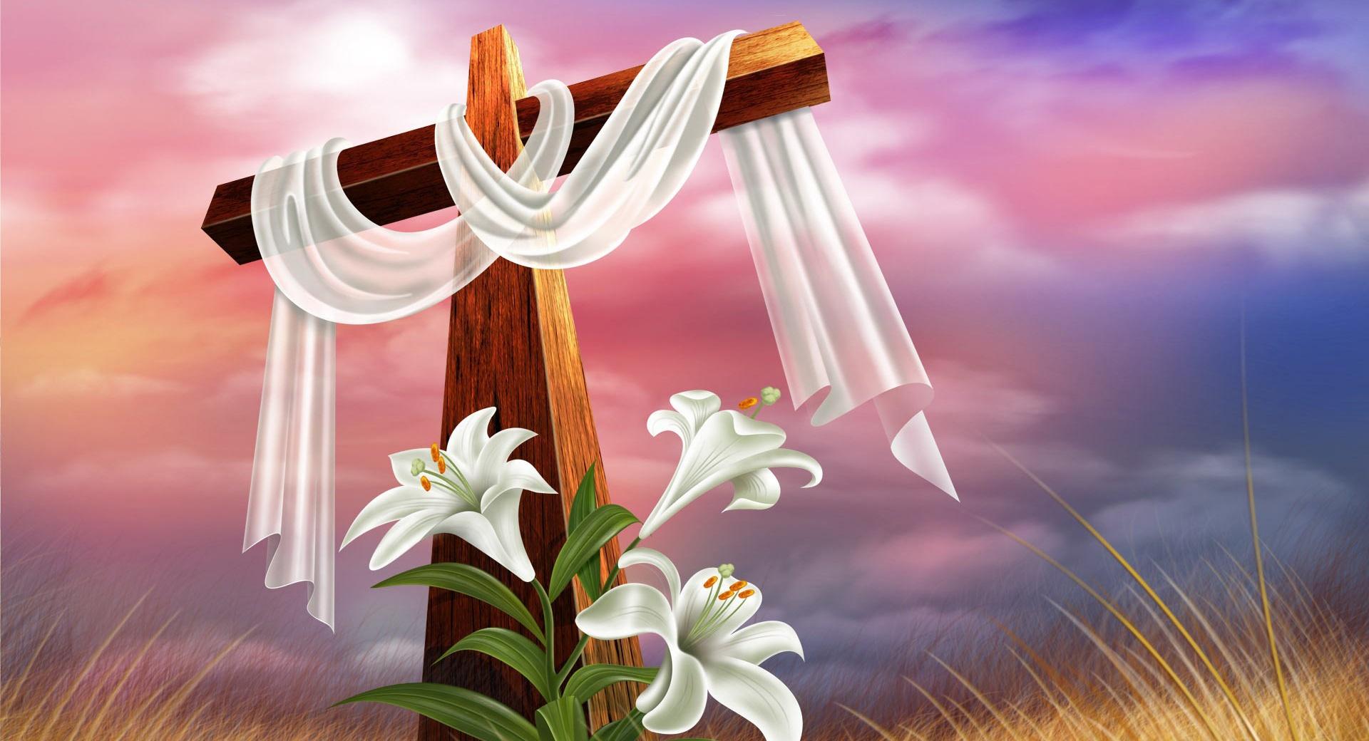 Easter Cross at 640 x 1136 iPhone 5 size wallpapers HD quality