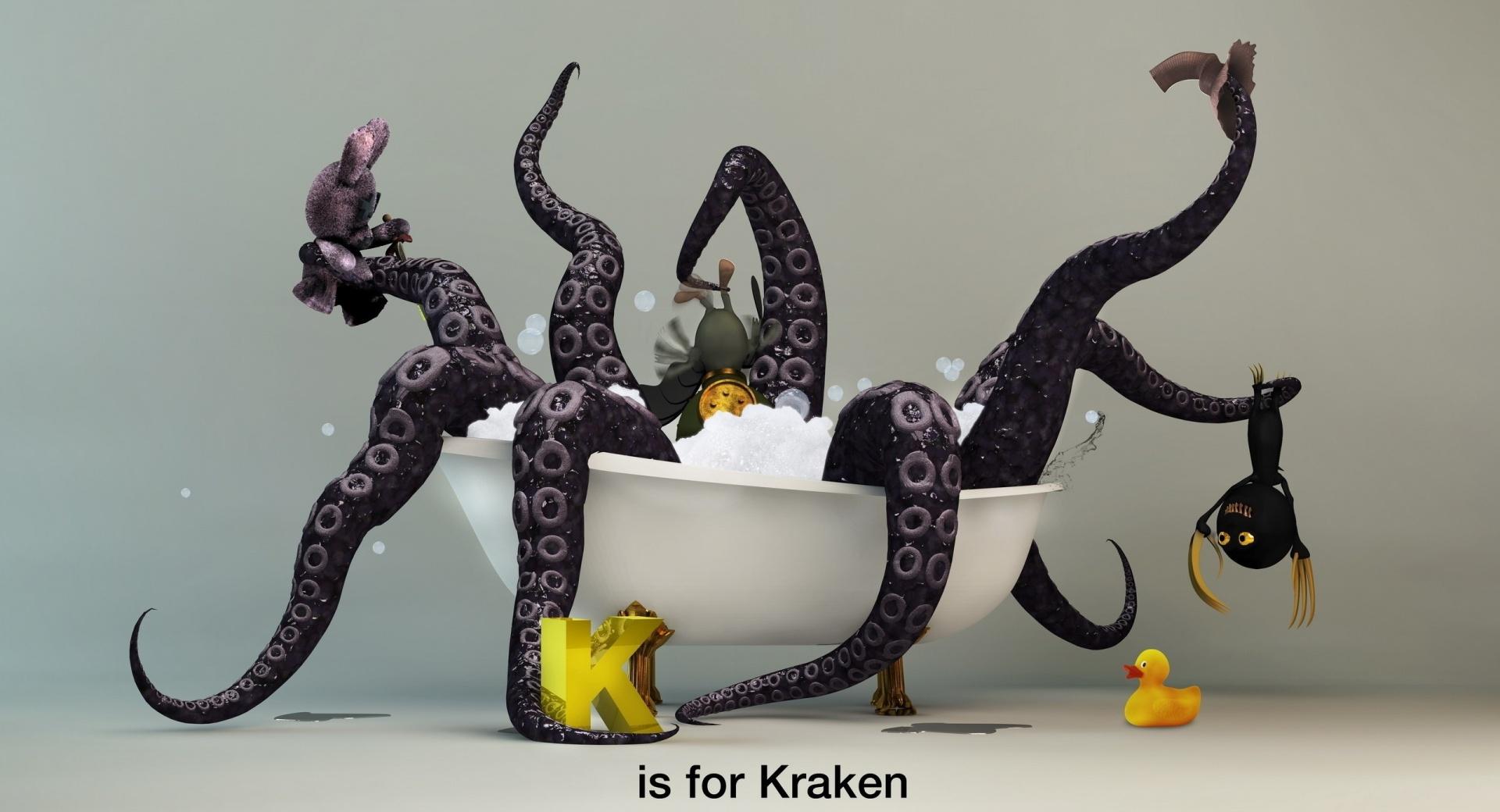 Funny Kraken Monster at 640 x 1136 iPhone 5 size wallpapers HD quality