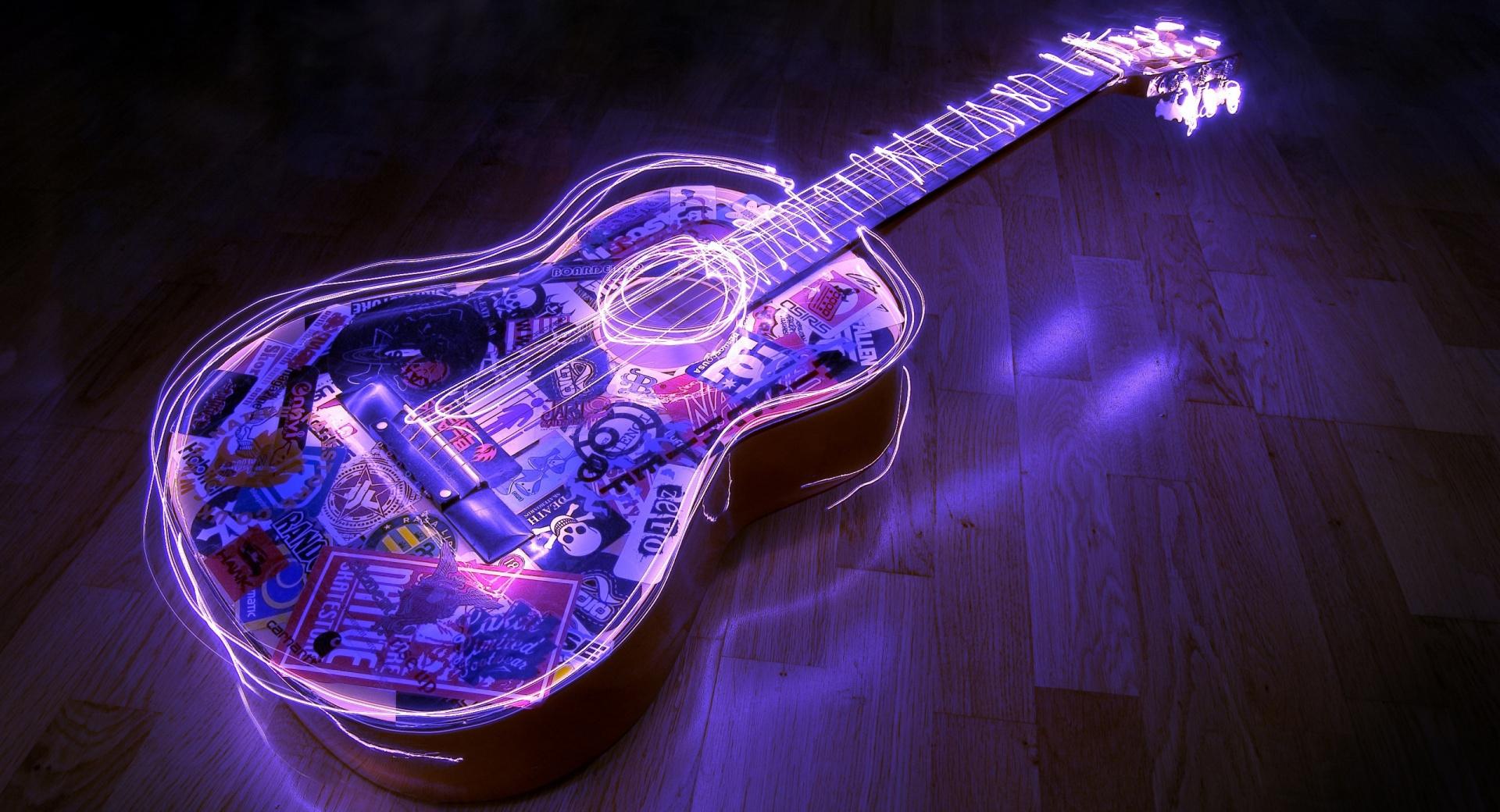 Guitar, Creative Art at 320 x 480 iPhone size wallpapers HD quality
