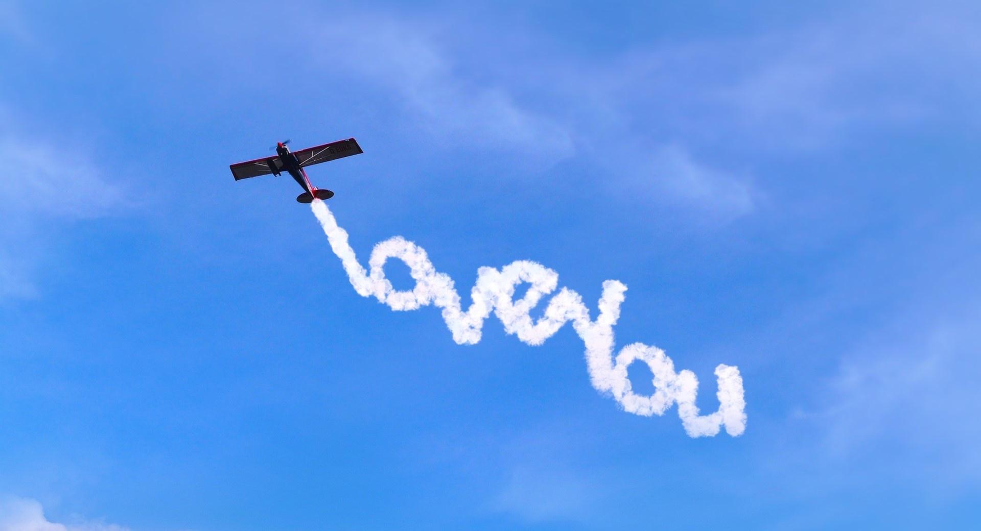 I Love You Written In The Sky at 320 x 480 iPhone size wallpapers HD quality