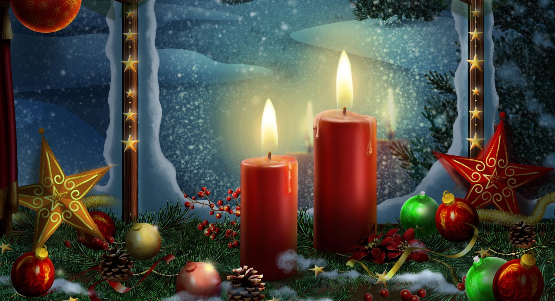 Lighted Candles at 1024 x 1024 iPad size wallpapers HD quality