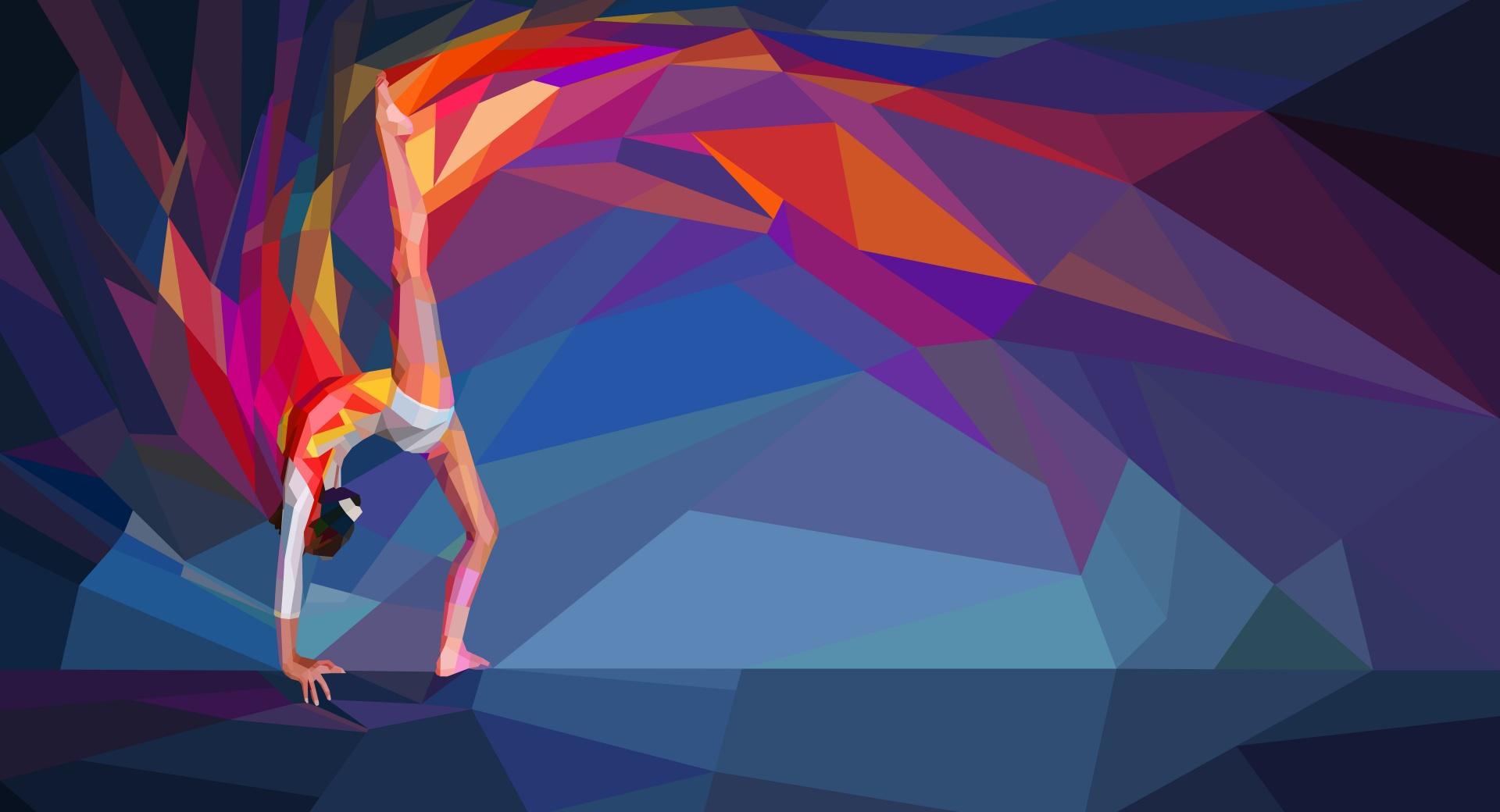 Olympic Gymnast on Beam at 1600 x 1200 size wallpapers HD quality