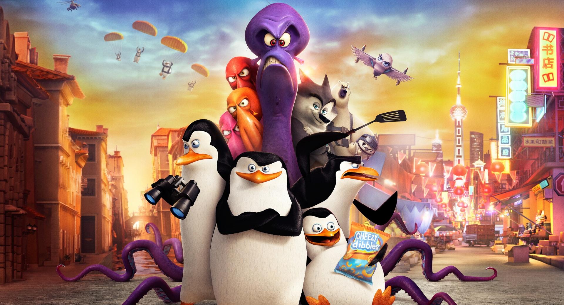 Penguins of Madagascar Funny Movie at 1024 x 1024 iPad size wallpapers HD quality