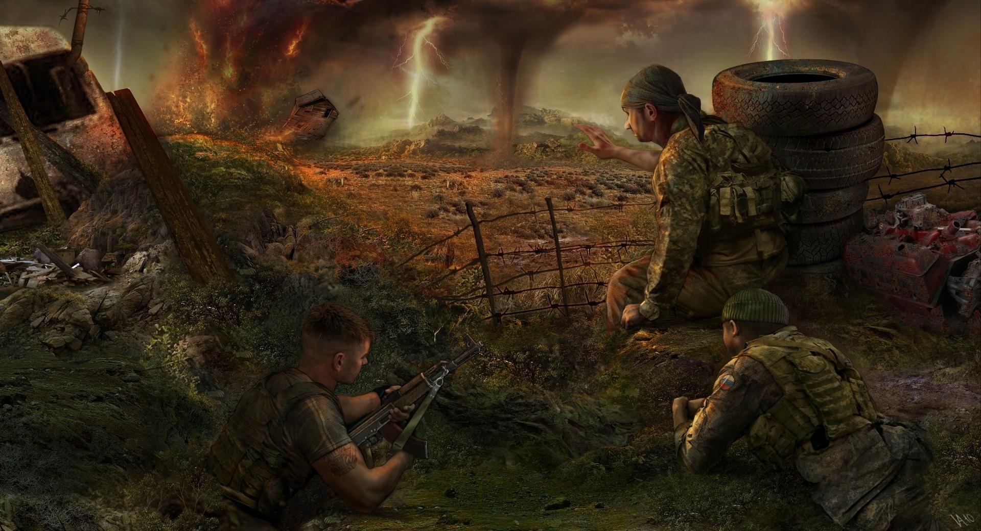 Soldiers At War at 1024 x 1024 iPad size wallpapers HD quality