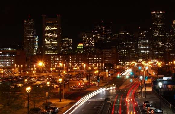 Boston Night Traffic