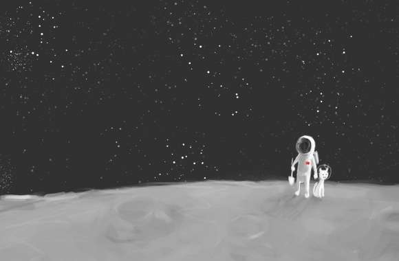 Spaceman and Spacedog wallpapers hd quality