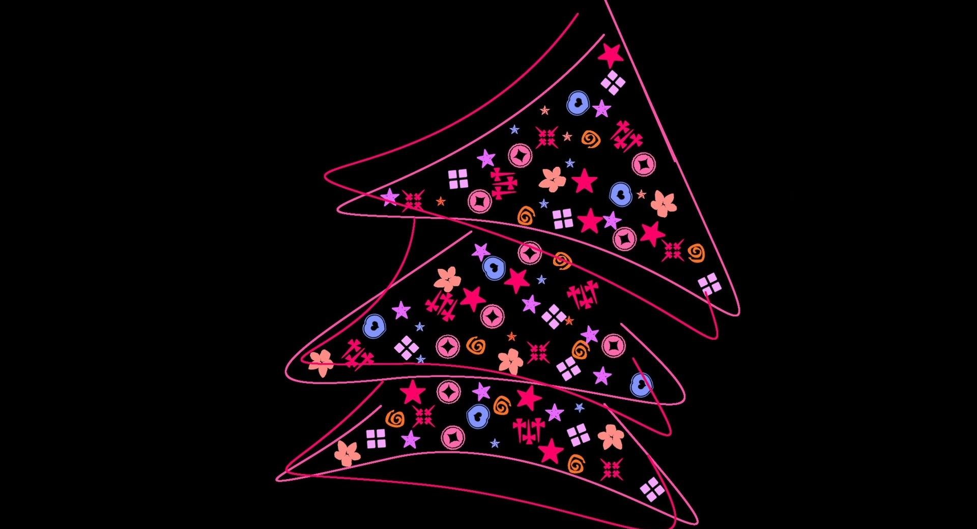 Abstract Christmas Tree at 1024 x 768 size wallpapers HD quality
