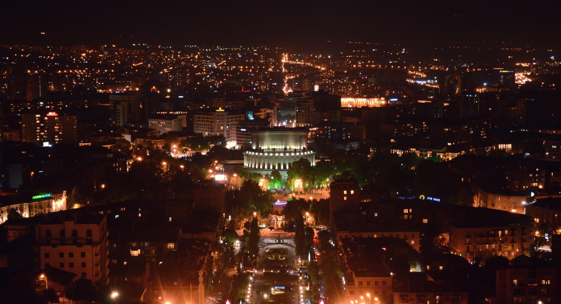 Armenia, Yerevan, At Night at 2048 x 2048 iPad size wallpapers HD quality