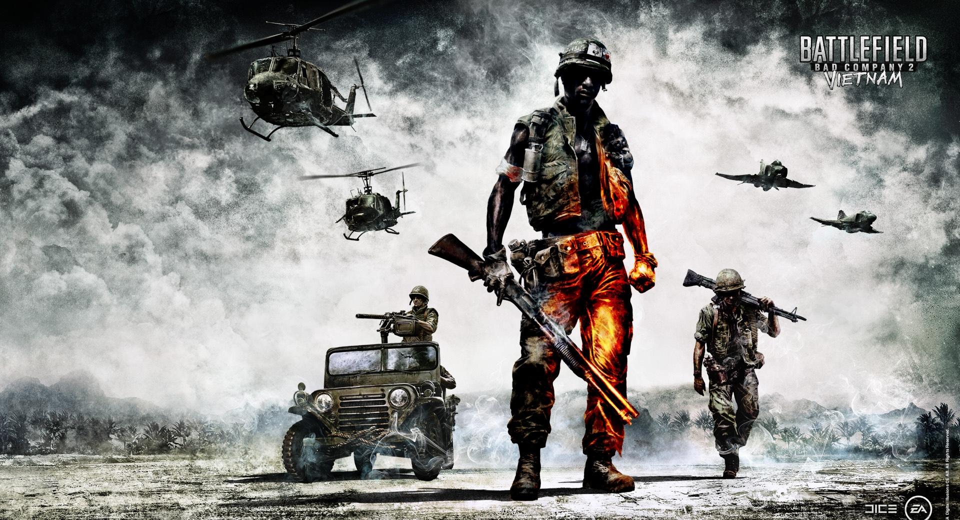 Battlefield Bad Company 2  Vietnam at 640 x 960 iPhone 4 size wallpapers HD quality