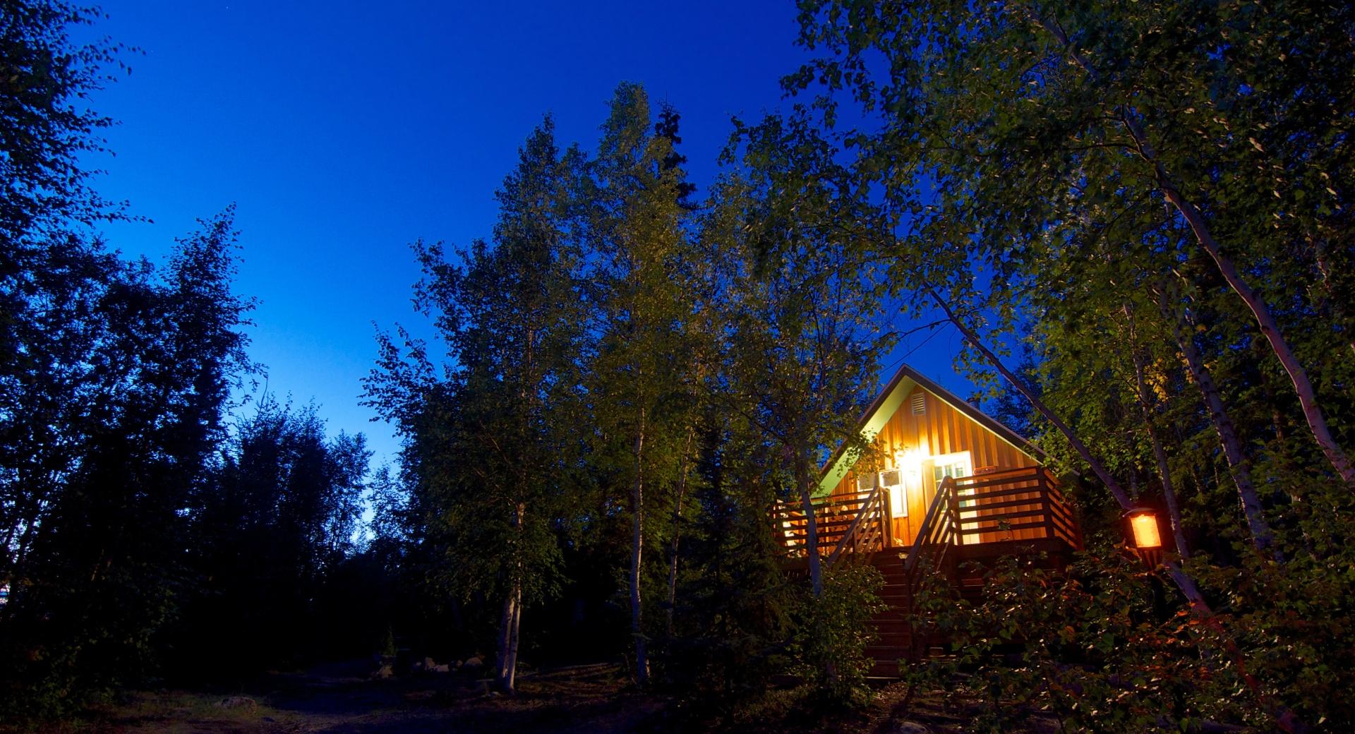 Cabin In The Woods  Night at 750 x 1334 iPhone 6 size wallpapers HD quality