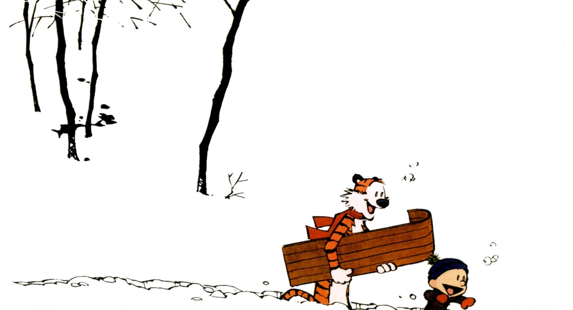 Calvin And Hobbes, Winter wallpapers HD quality
