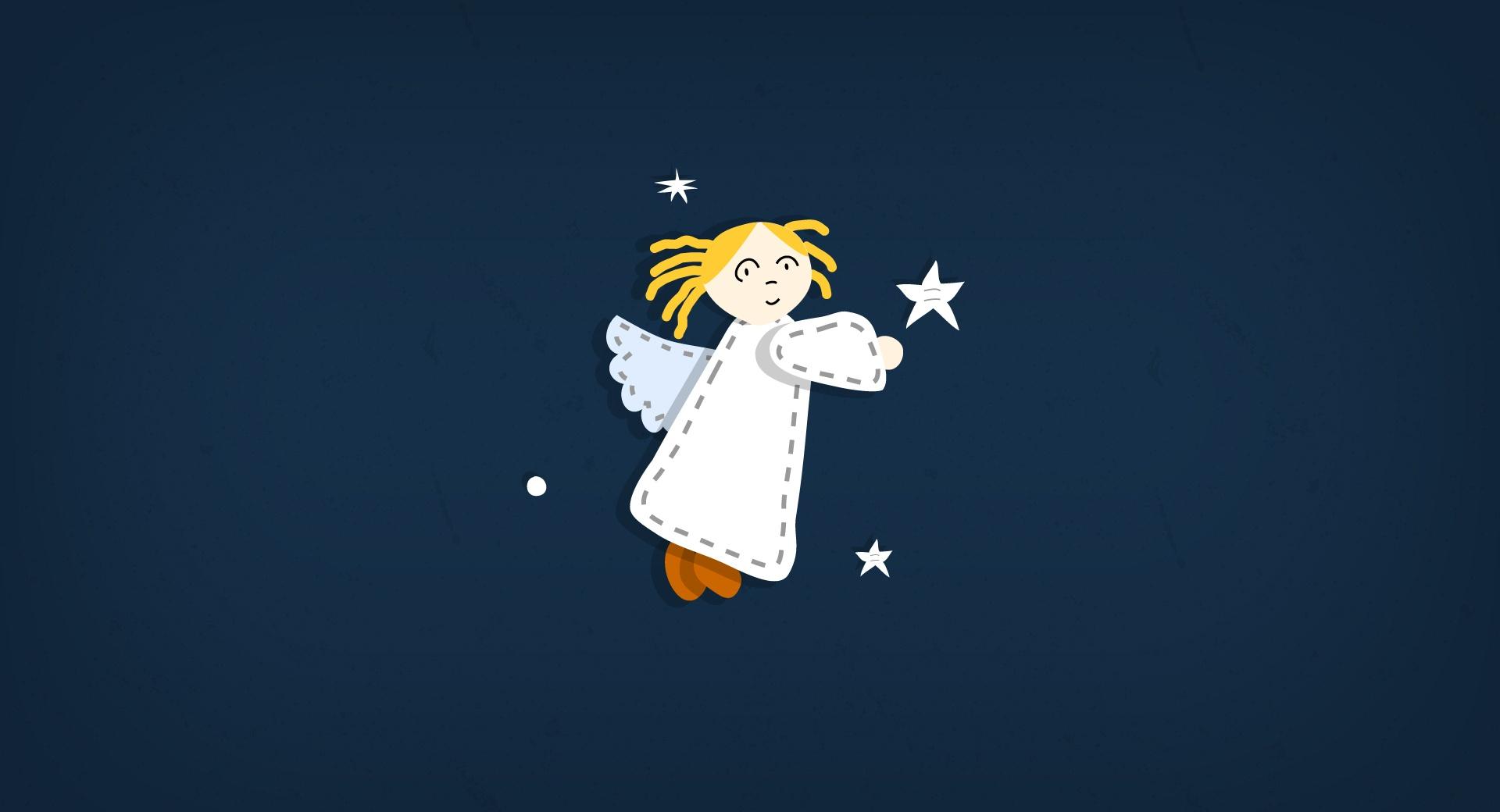 Cartoon Angel at 1024 x 1024 iPad size wallpapers HD quality