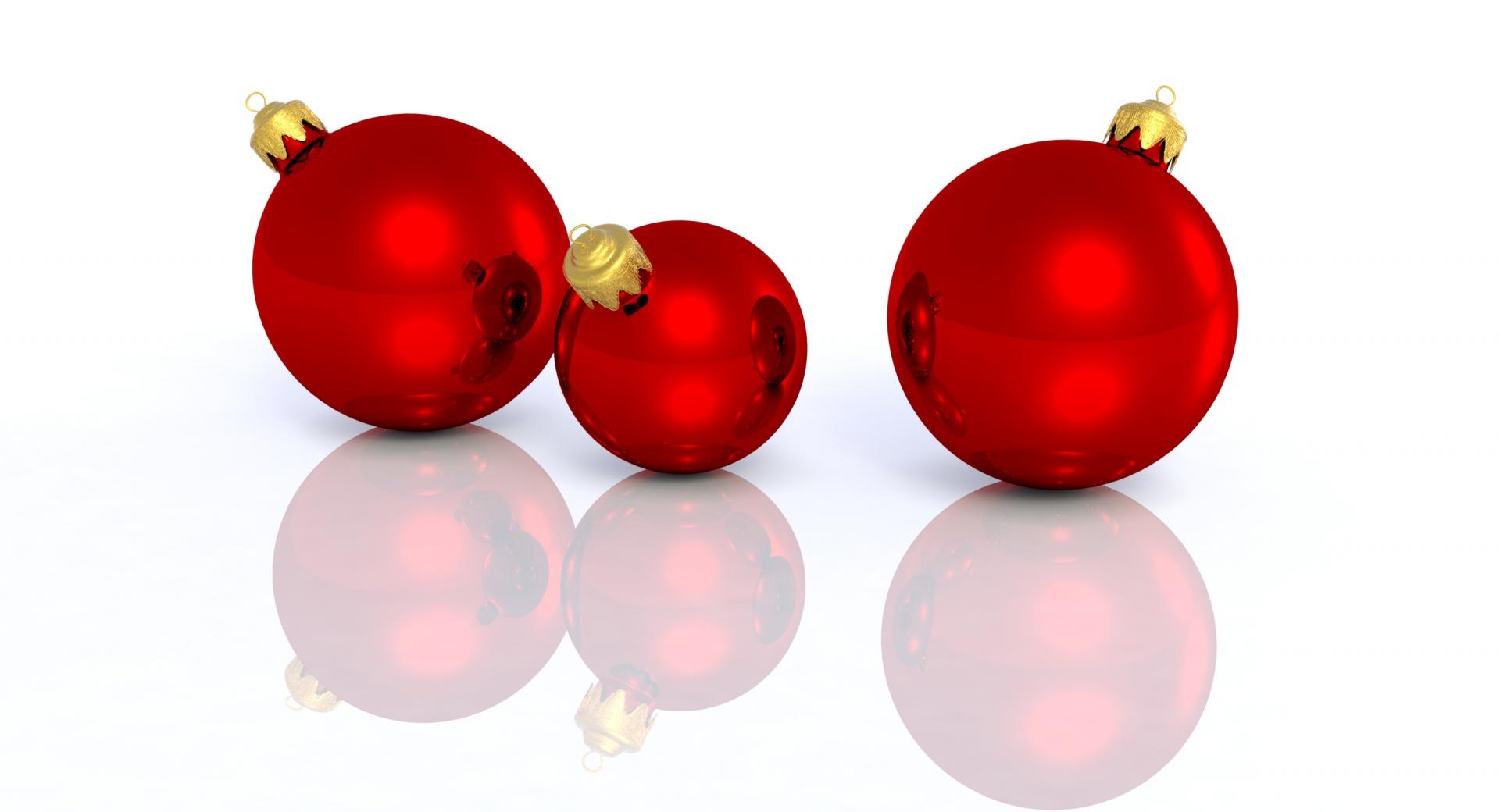 Christmas Red Balls at 1024 x 768 size wallpapers HD quality