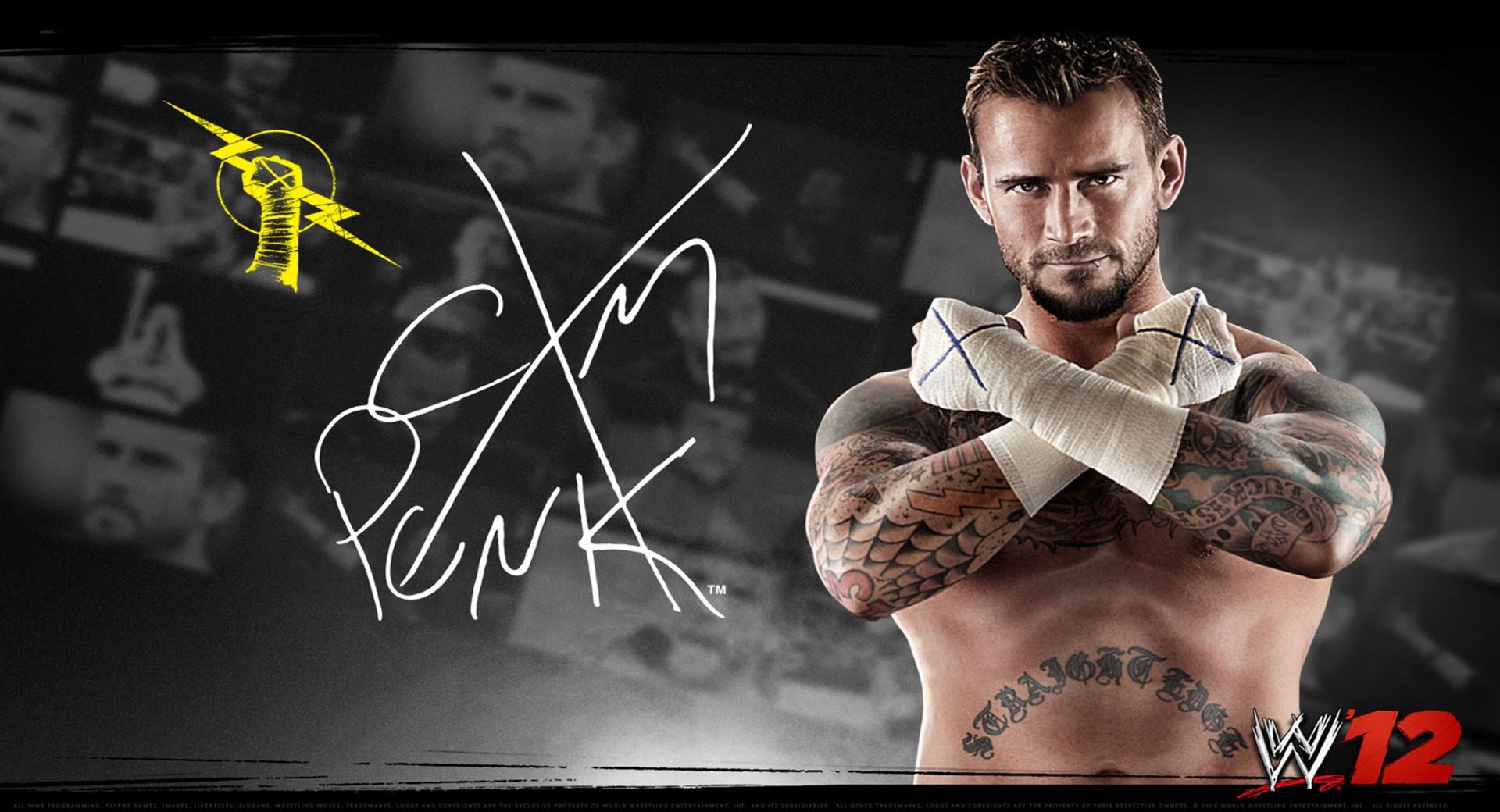 CM Punk WWE12 at 640 x 1136 iPhone 5 size wallpapers HD quality