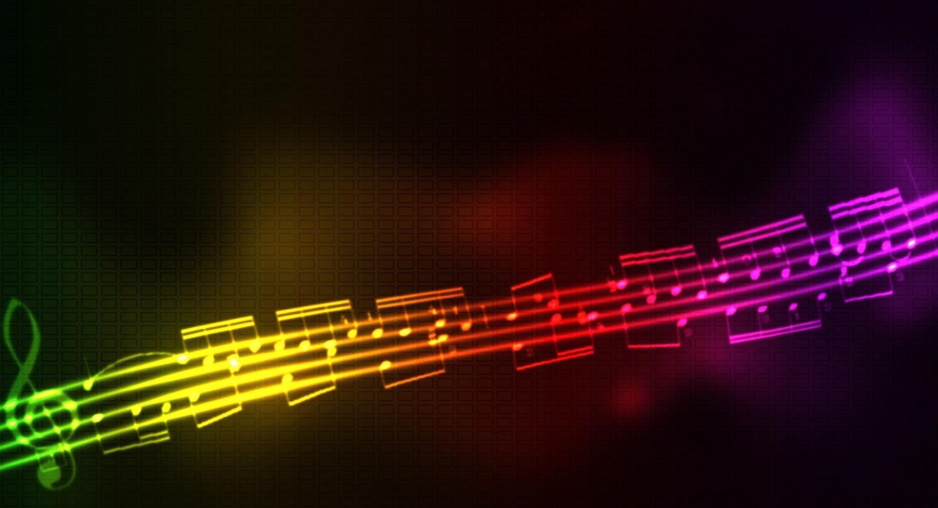 Colorful Musical Notes at 1152 x 864 size wallpapers HD quality