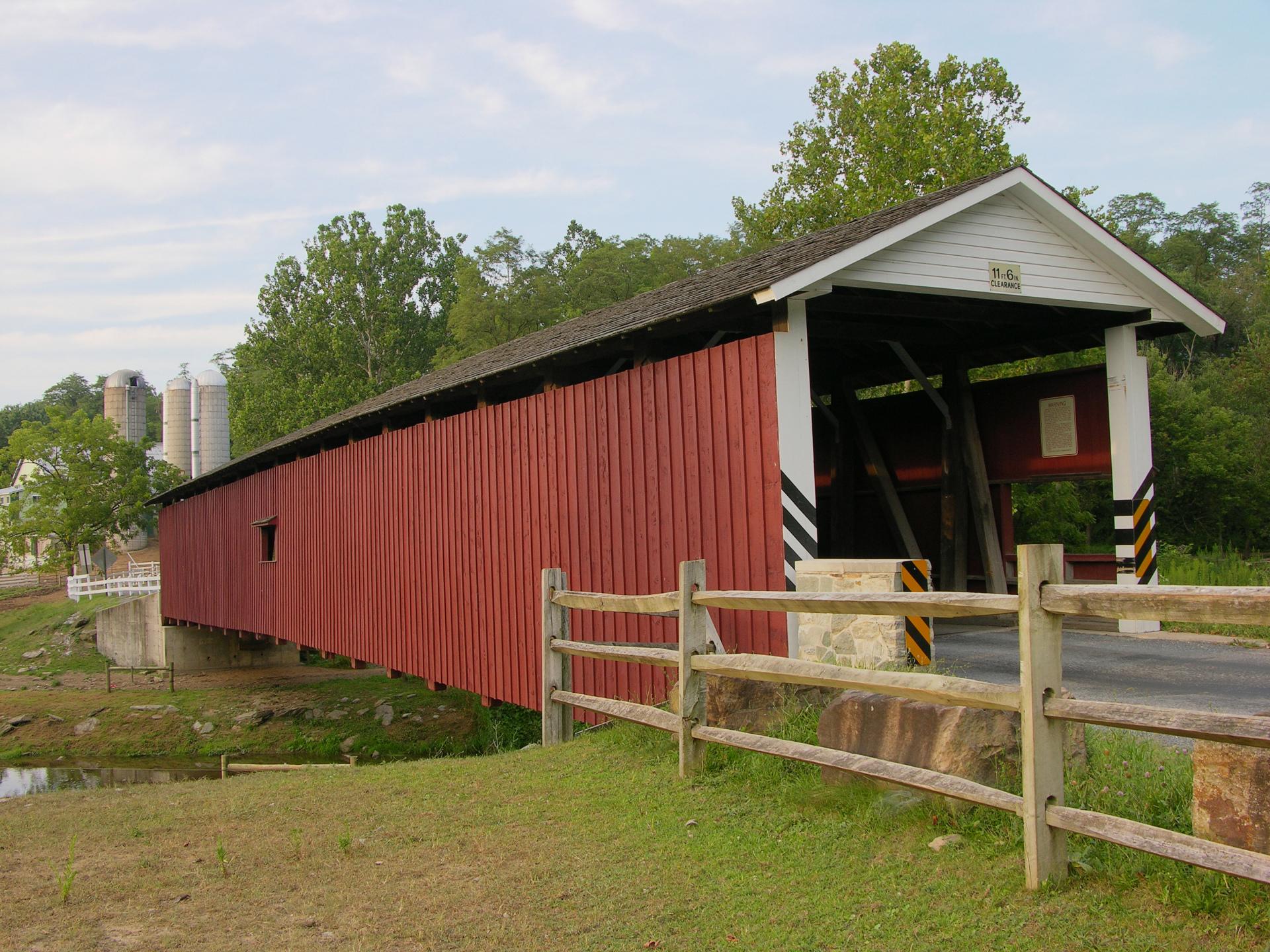 Covered Bridge at 640 x 960 iPhone 4 size wallpapers HD quality