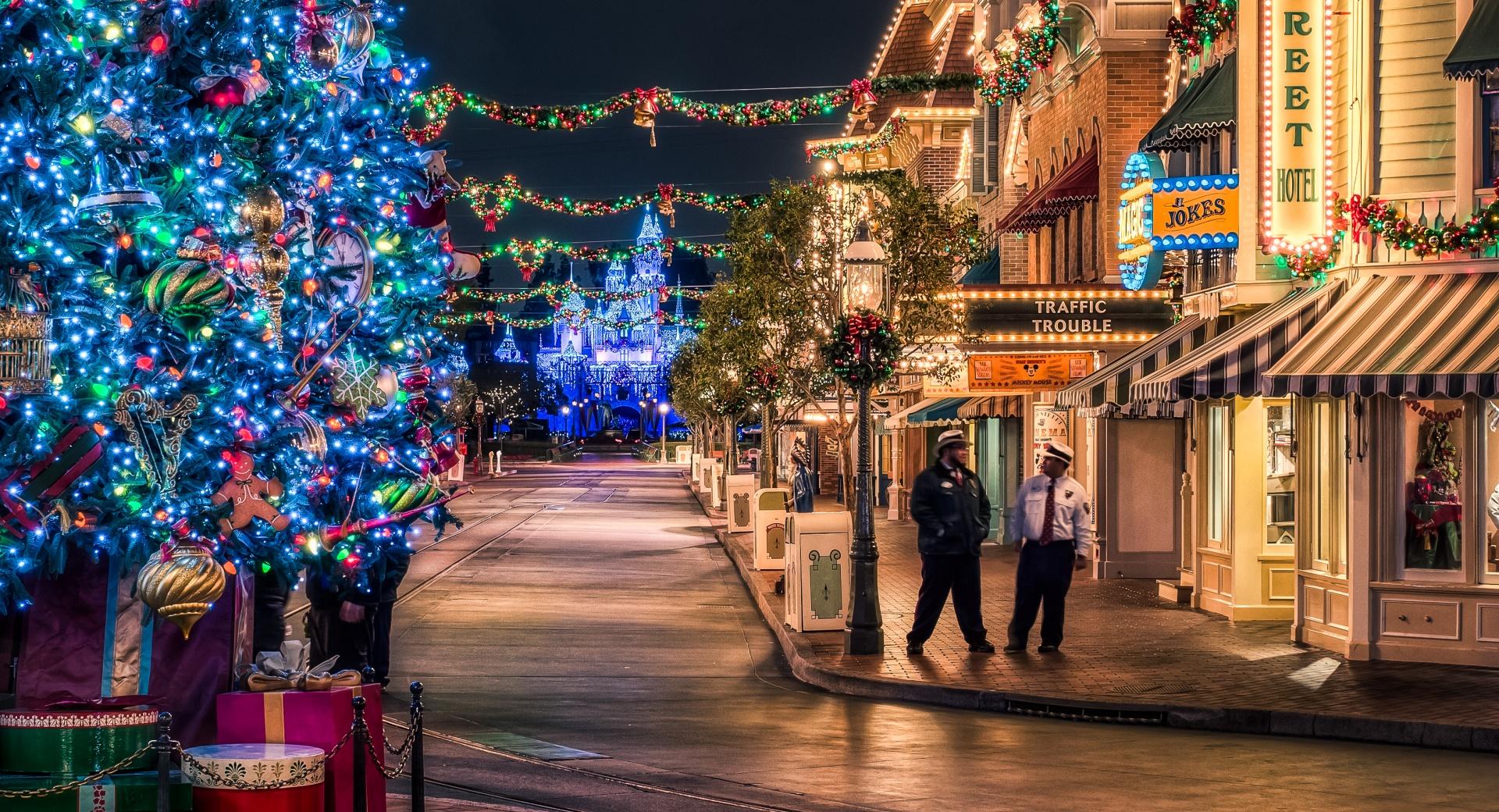 Disneyland Christmas Tree at 1024 x 1024 iPad size wallpapers HD quality