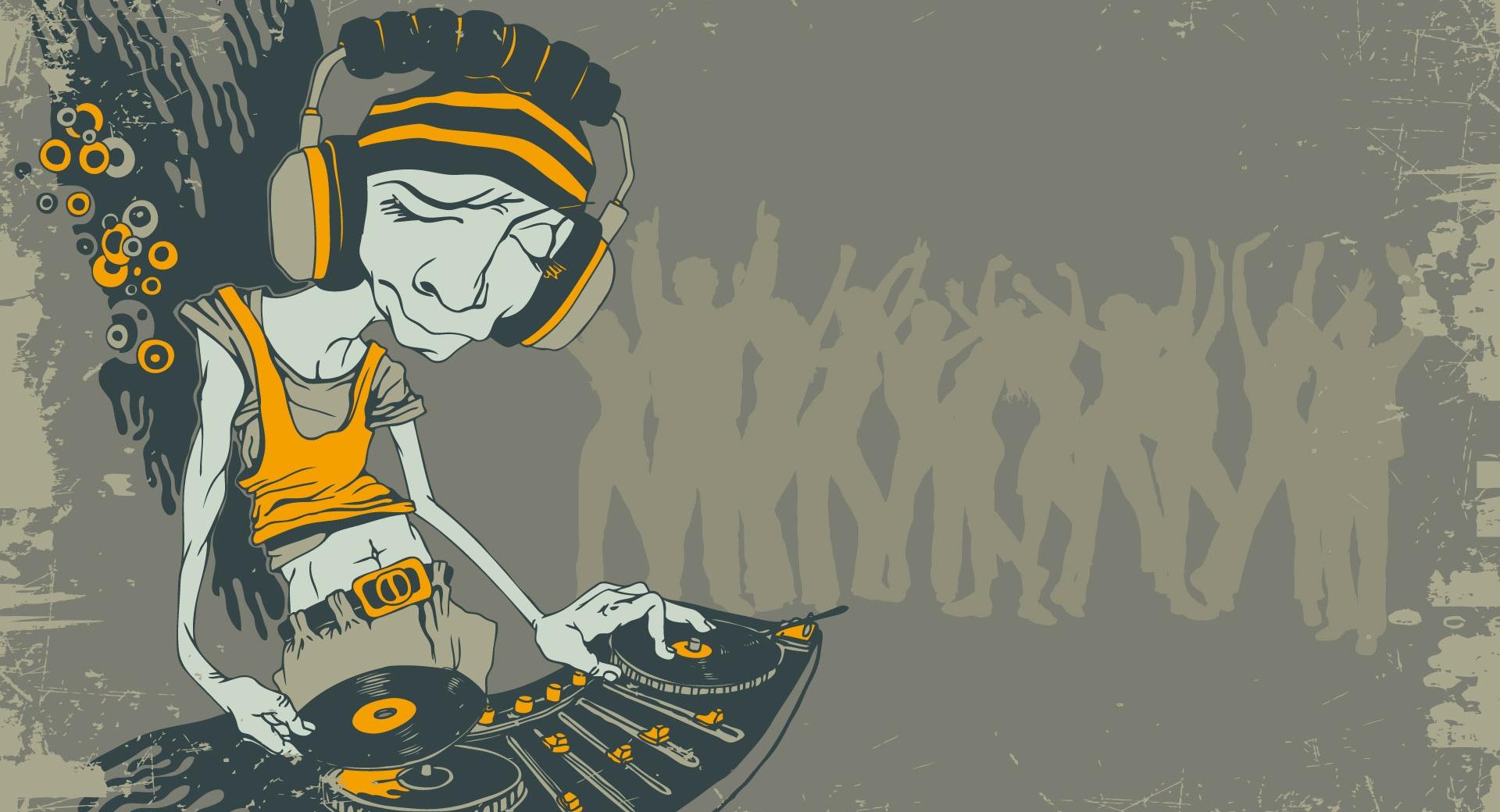 DJ Caricature at 750 x 1334 iPhone 6 size wallpapers HD quality