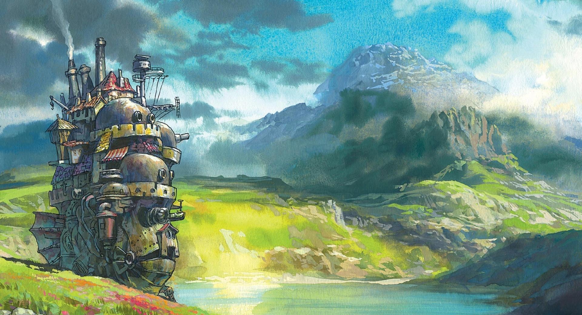 Drawing Moving Castle at 1024 x 768 size wallpapers HD quality