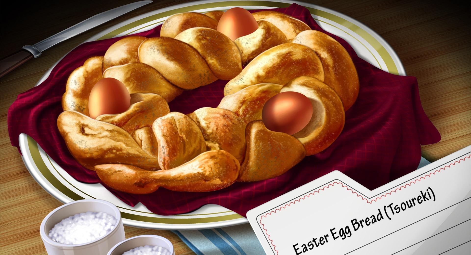 Easter Egg Bread at 640 x 1136 iPhone 5 size wallpapers HD quality