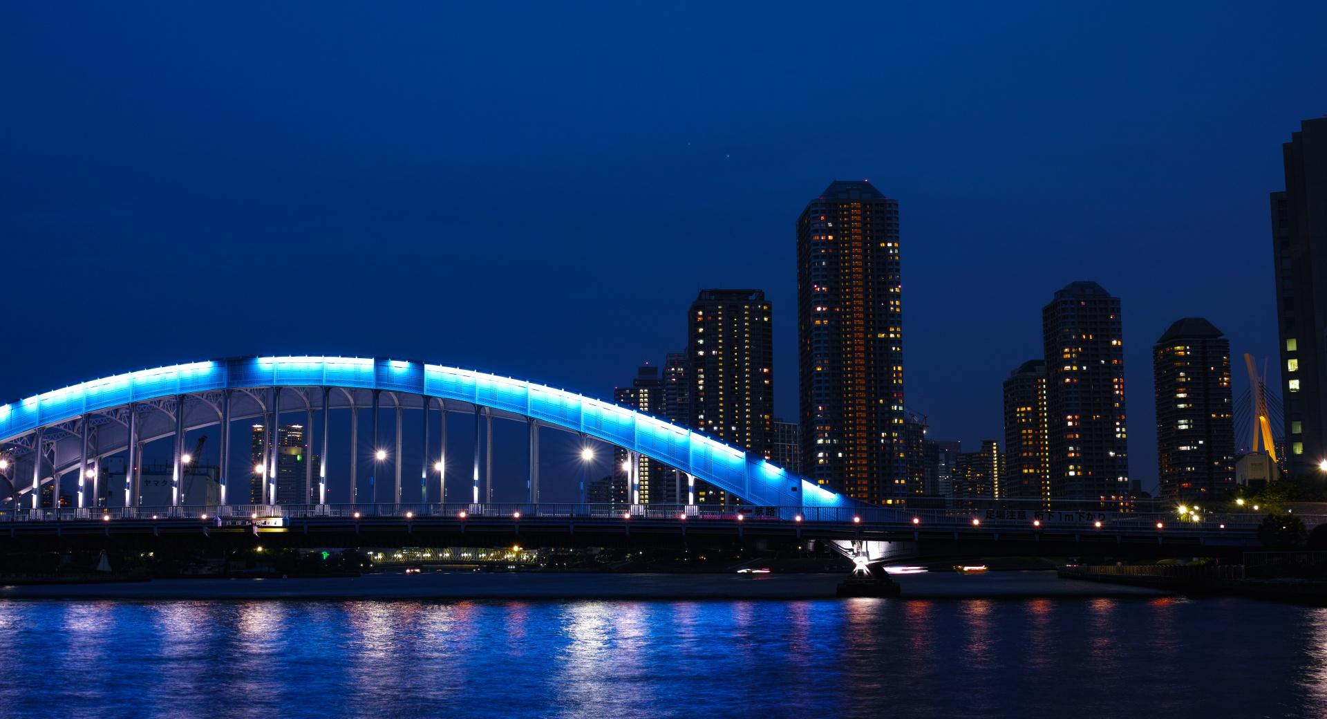 Eitai Bashi Bridge, Japan at 1024 x 1024 iPad size wallpapers HD quality