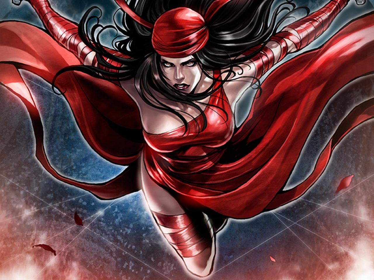 Elektra Comics at 2048 x 2048 iPad size wallpapers HD quality