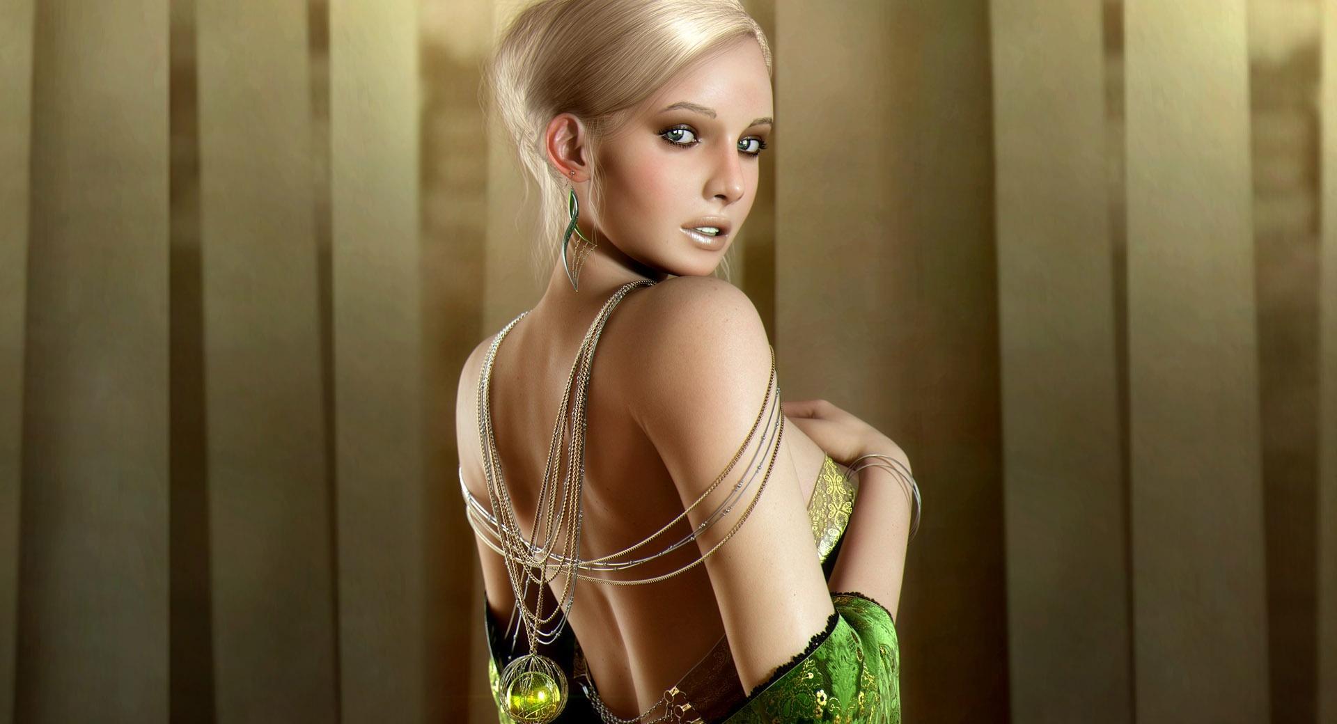 Fantasy Girl - Blonde at 2048 x 2048 iPad size wallpapers HD quality
