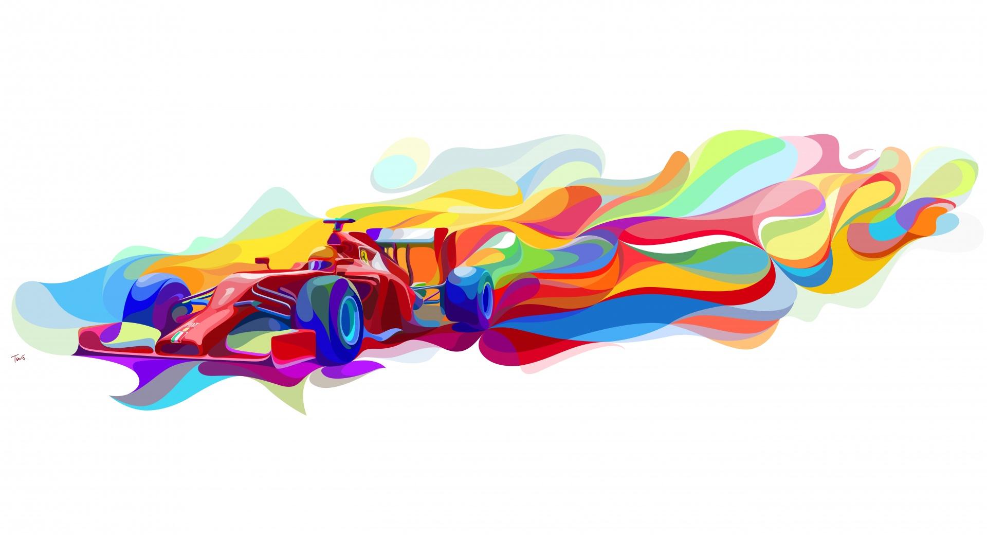 Ferrari Formula One car at 2048 x 2048 iPad size wallpapers HD quality