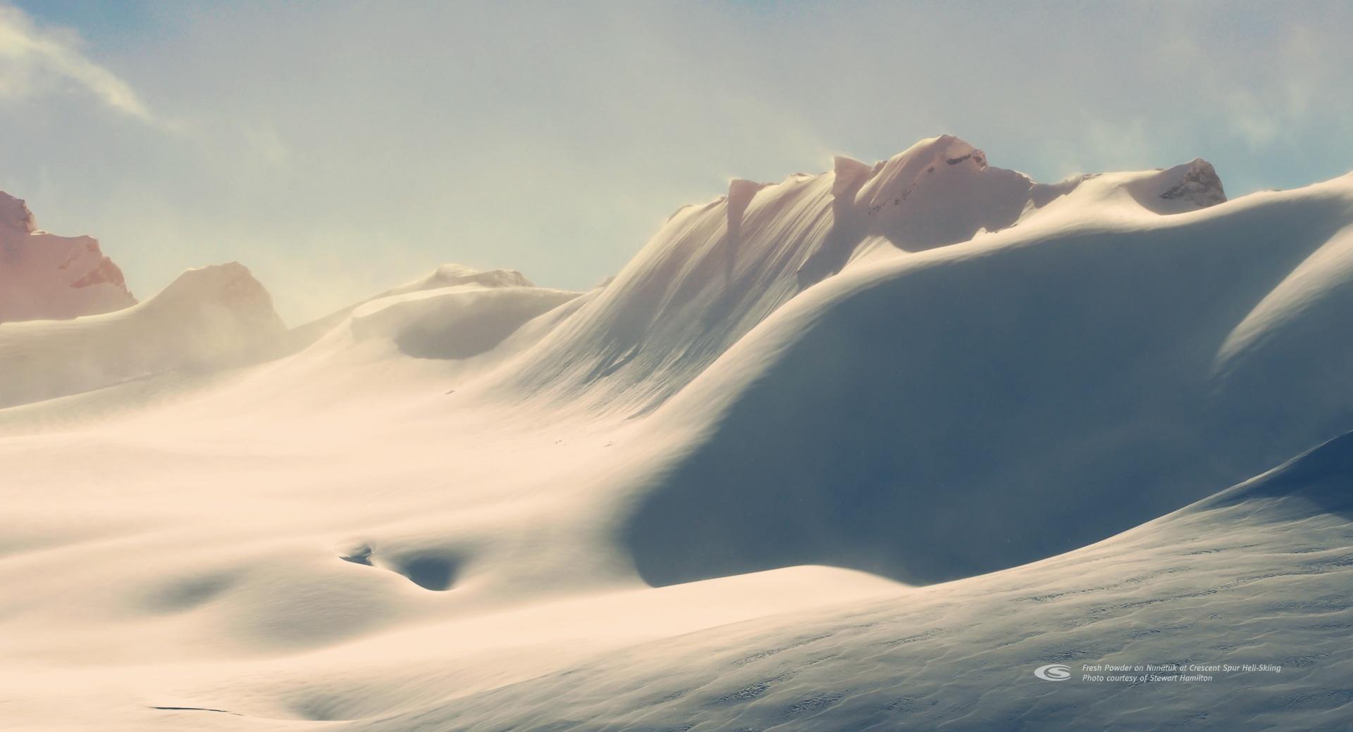 Fresh Powder on Nunatuk at 640 x 960 iPhone 4 size wallpapers HD quality