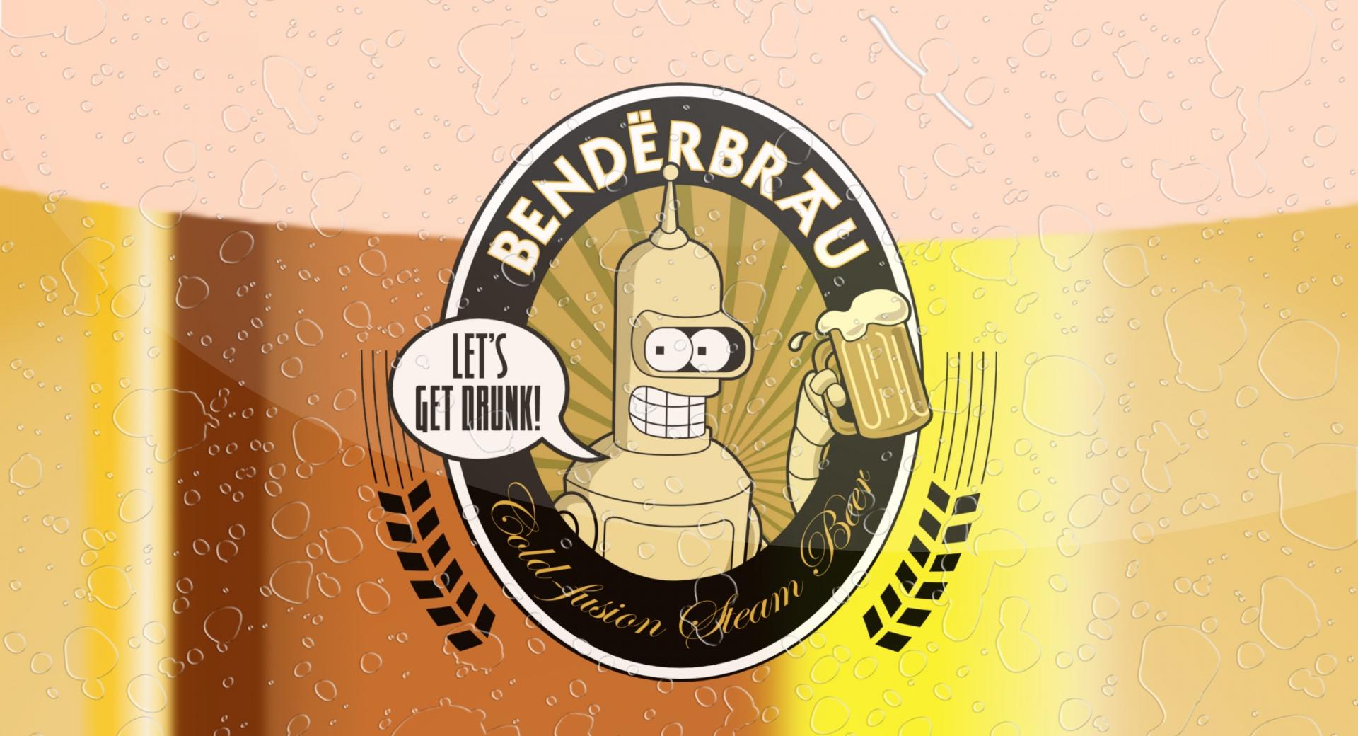 Futurama Bender  Benderbrau at 320 x 480 iPhone size wallpapers HD quality