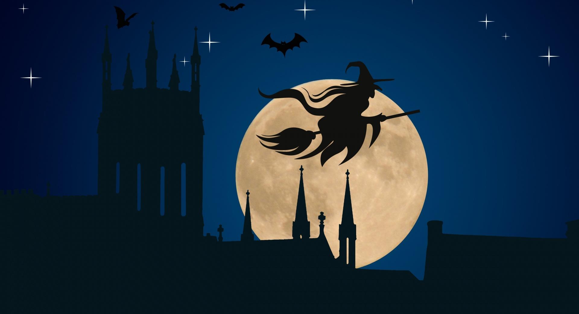 Halloween Witch Flying wallpapers HD quality