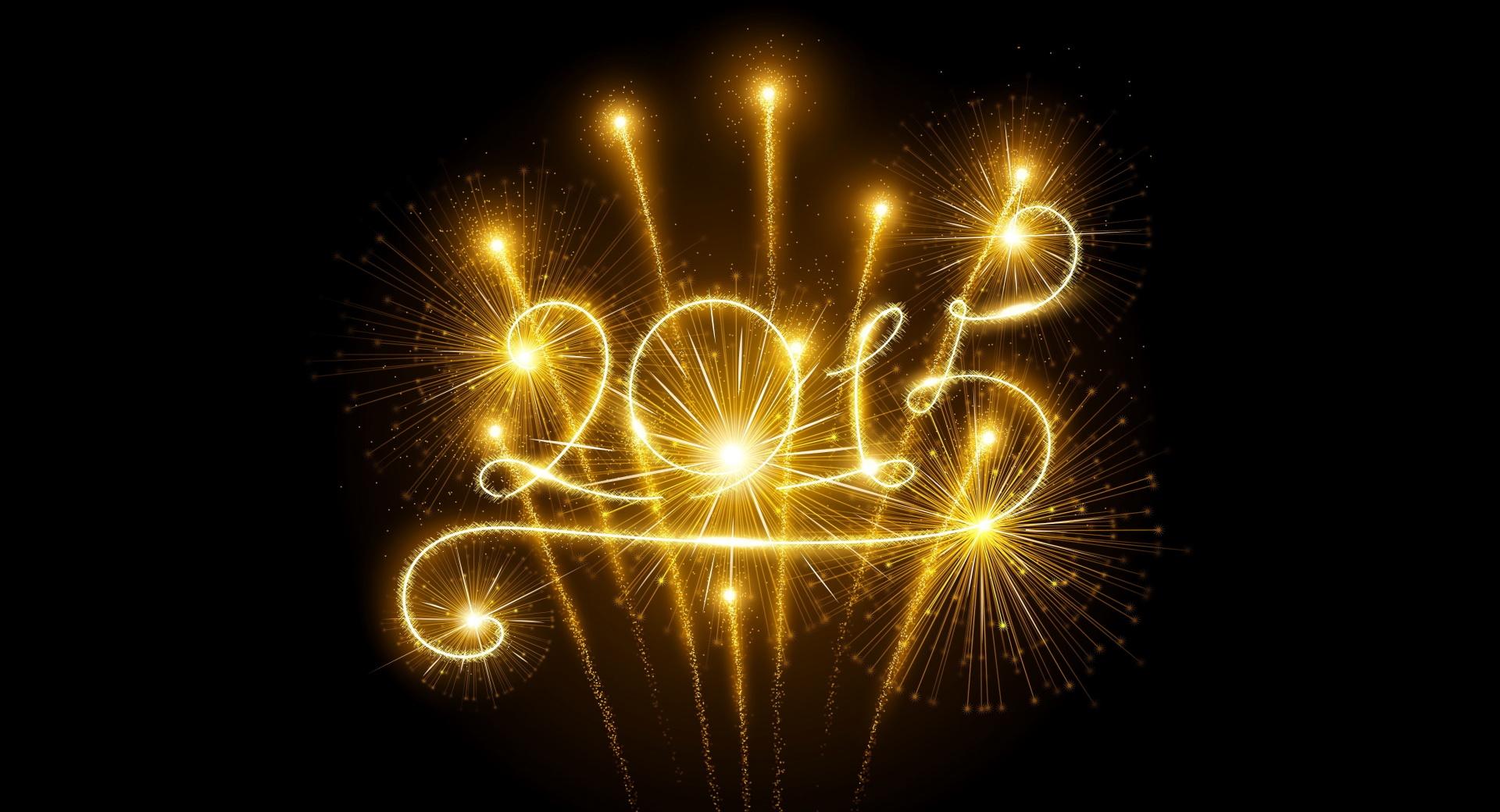 Happy New Year 2015 Fireworks at 640 x 1136 iPhone 5 size wallpapers HD quality